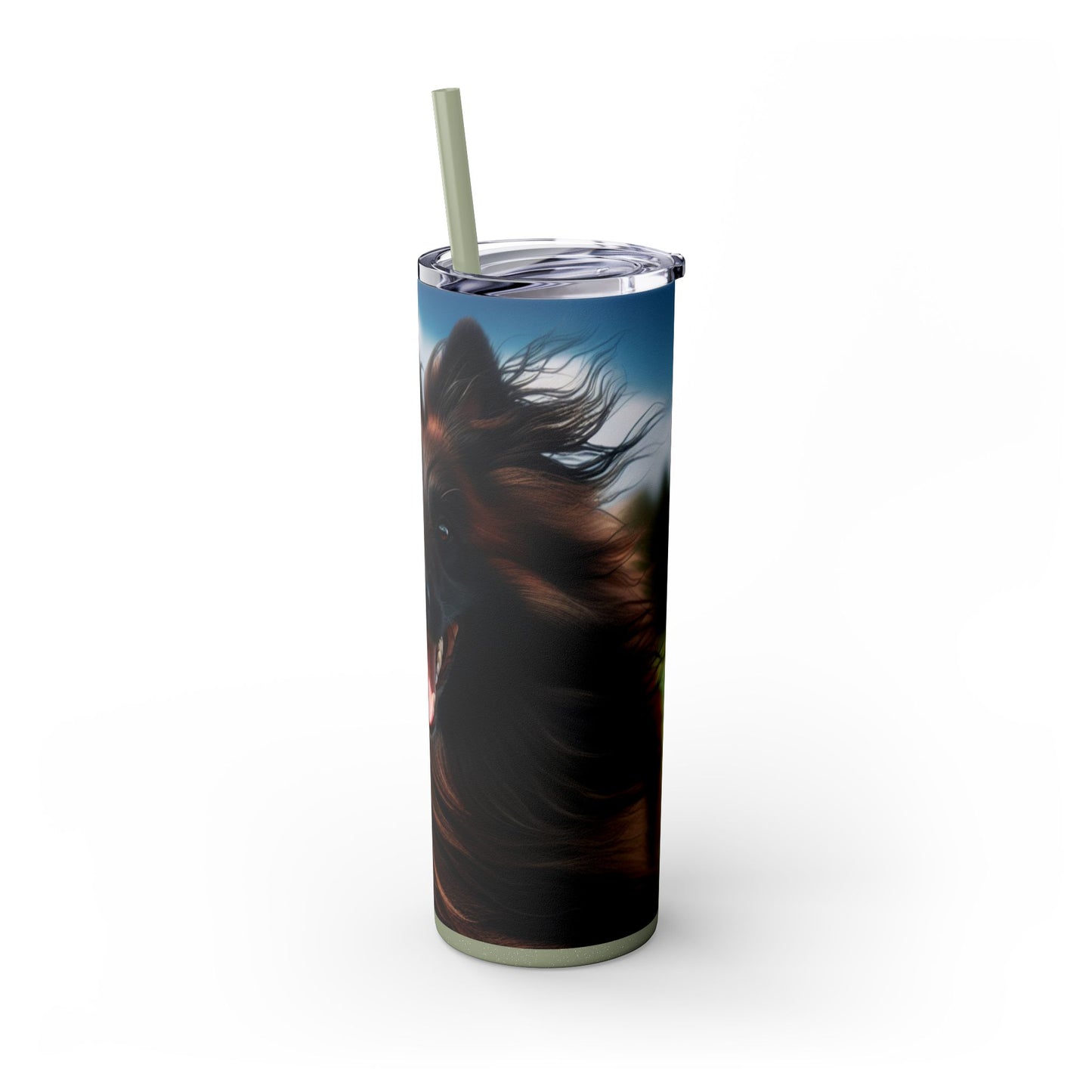 Belgian Shepherd Dog Tervuren Tumbler with Straw, 20oz