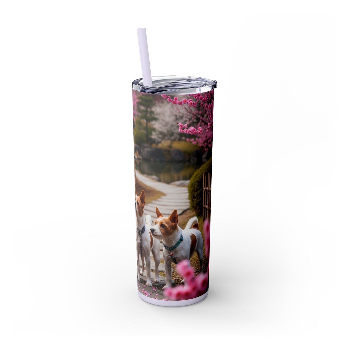 Japanese Terrier Tumbler with Straw, 20oz
