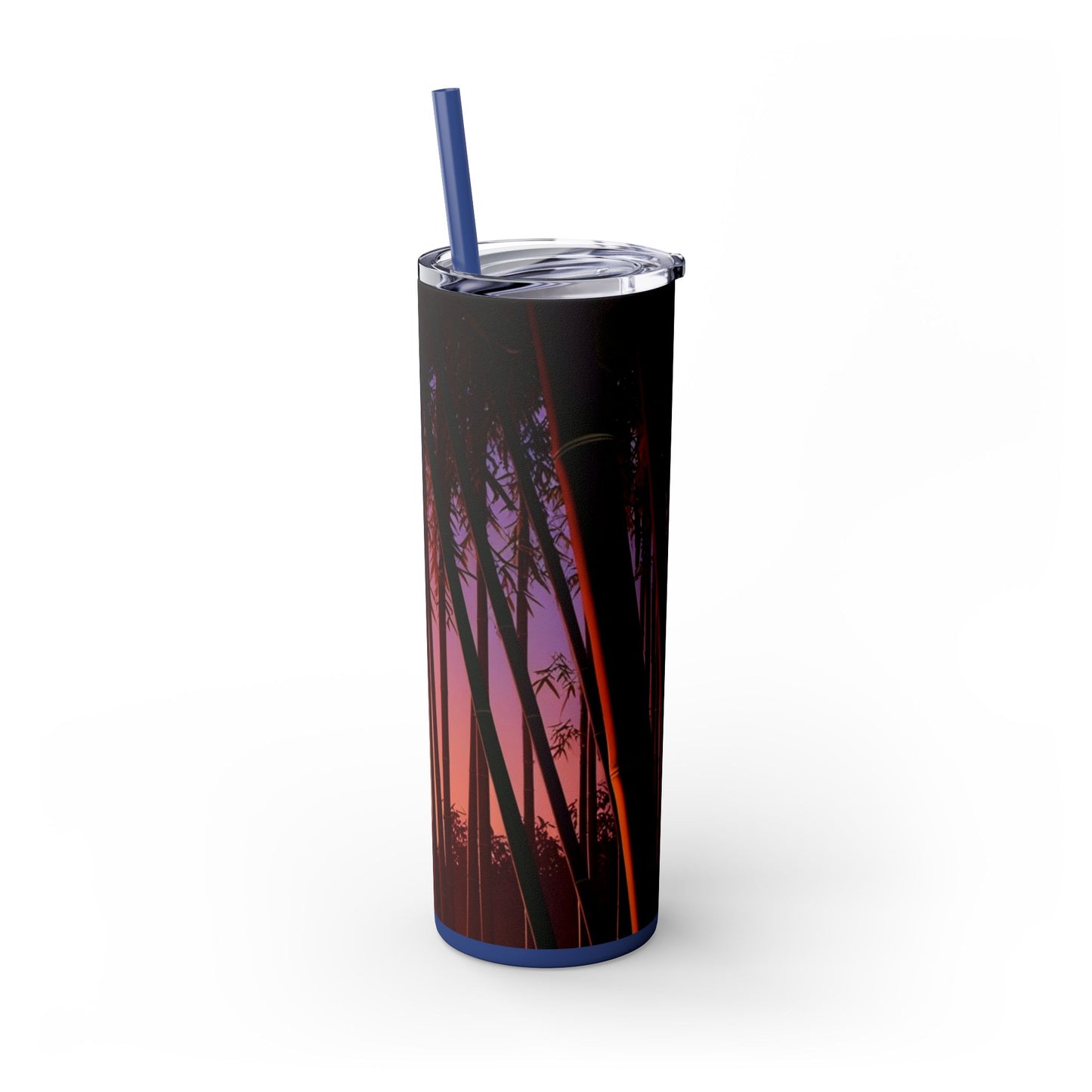Bamboo Forest Sunrise Skinny Tumbler with Straw, 20oz