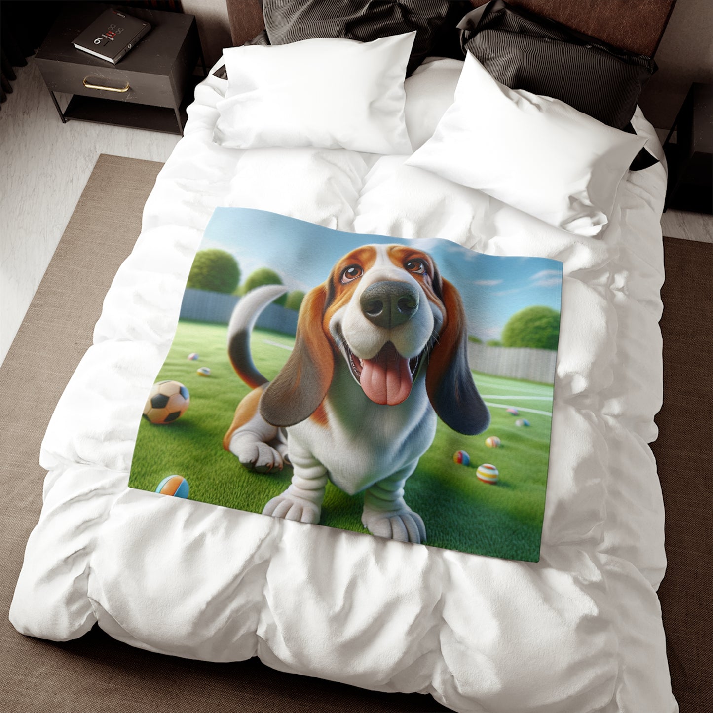 Basset Hound Sweatshirt Blanket