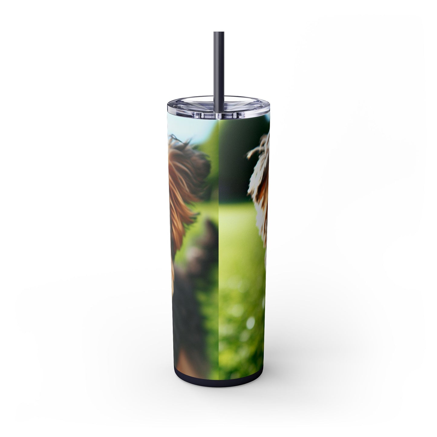 Yorkiepoo Tumbler with Straw, 20oz