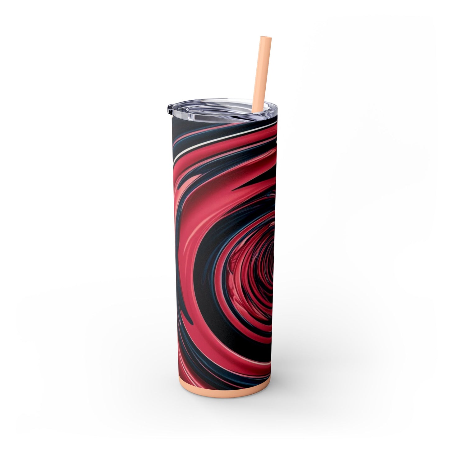 Optical Illusion Skinny Tumbler with Straw, 20oz