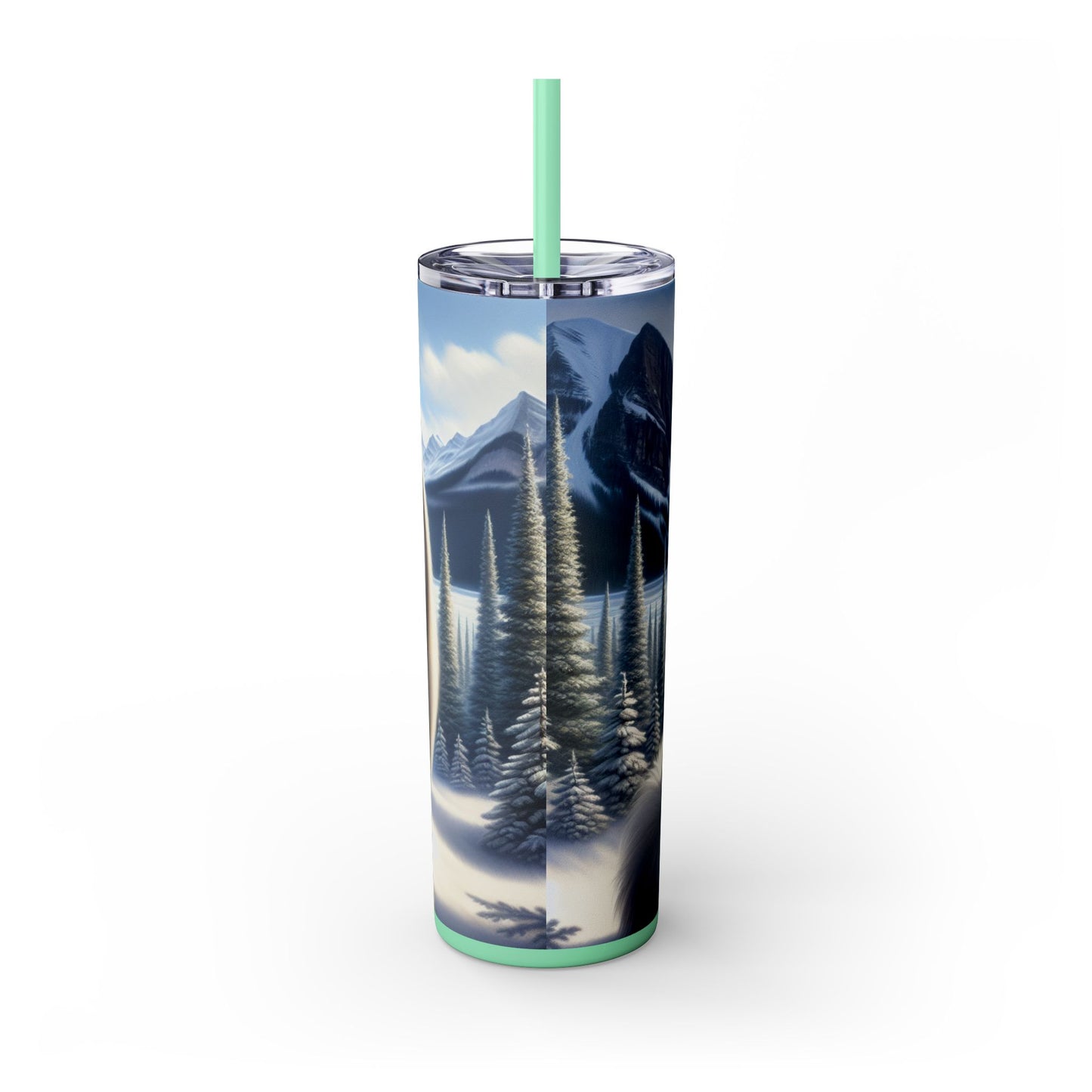 Canadian Eskimo Dog Tumbler with Straw, 20oz