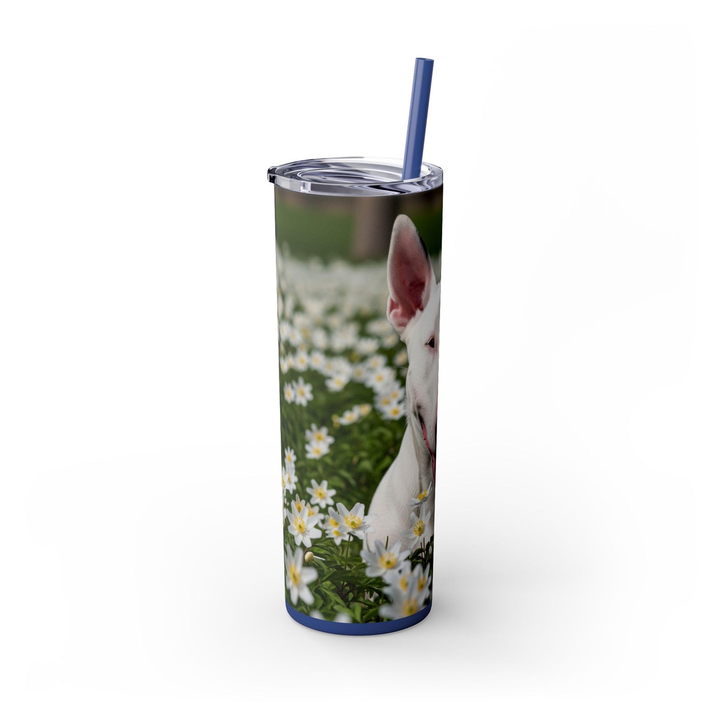 Bull Terrier Tumbler with Straw, 20oz