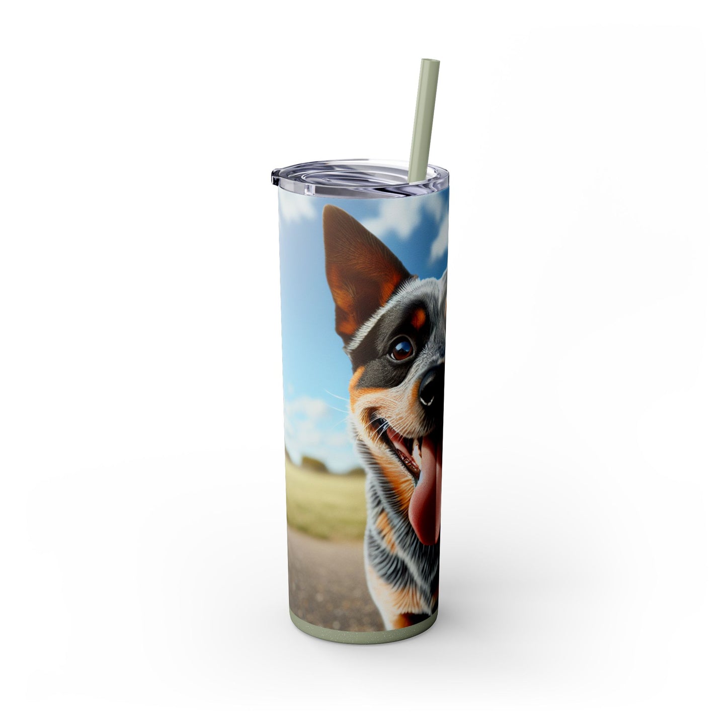 Australian Stumpy Tail Cattle Dog Tumbler with Straw, 20oz