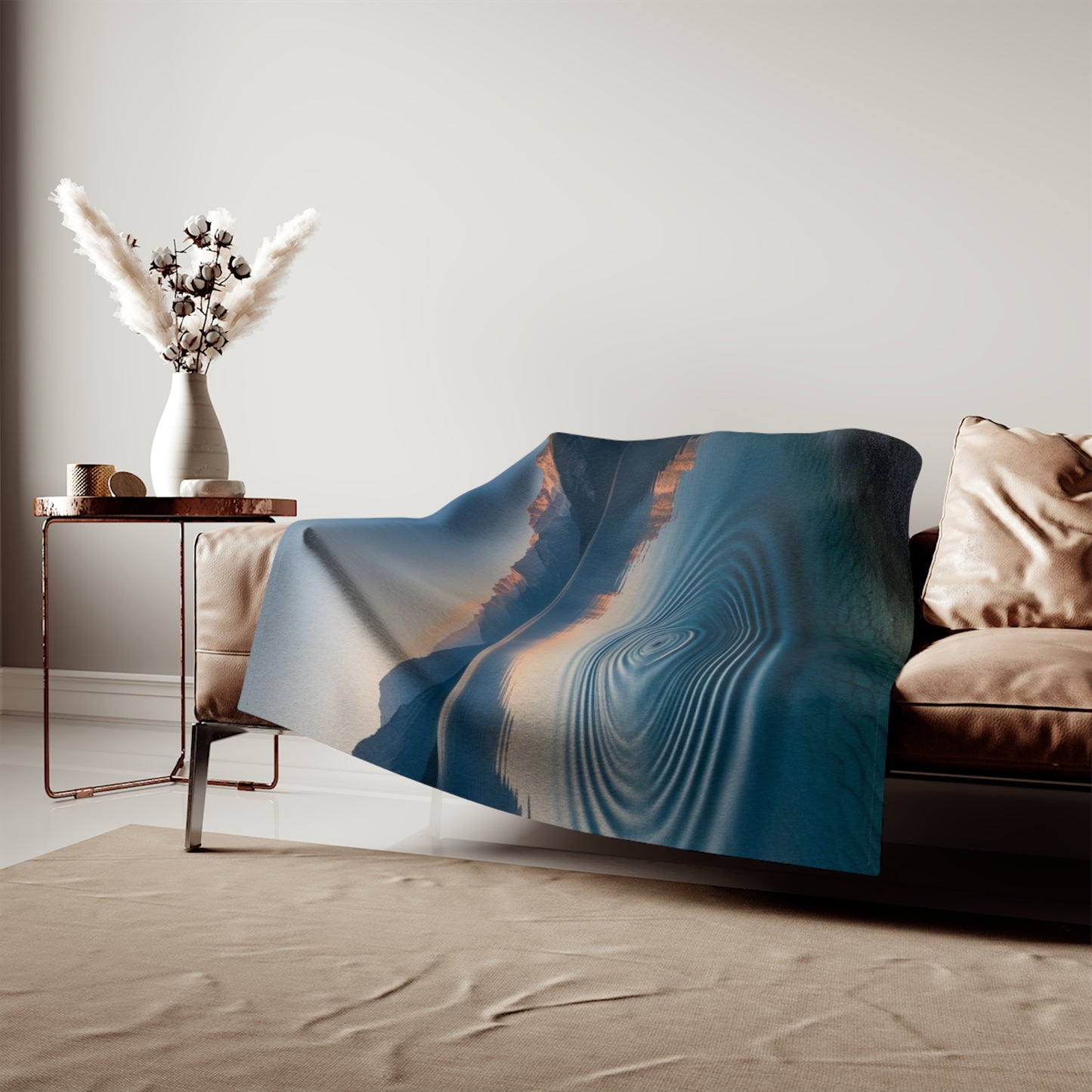 Ripple in a Mountain Lake Sweatshirt Blanket