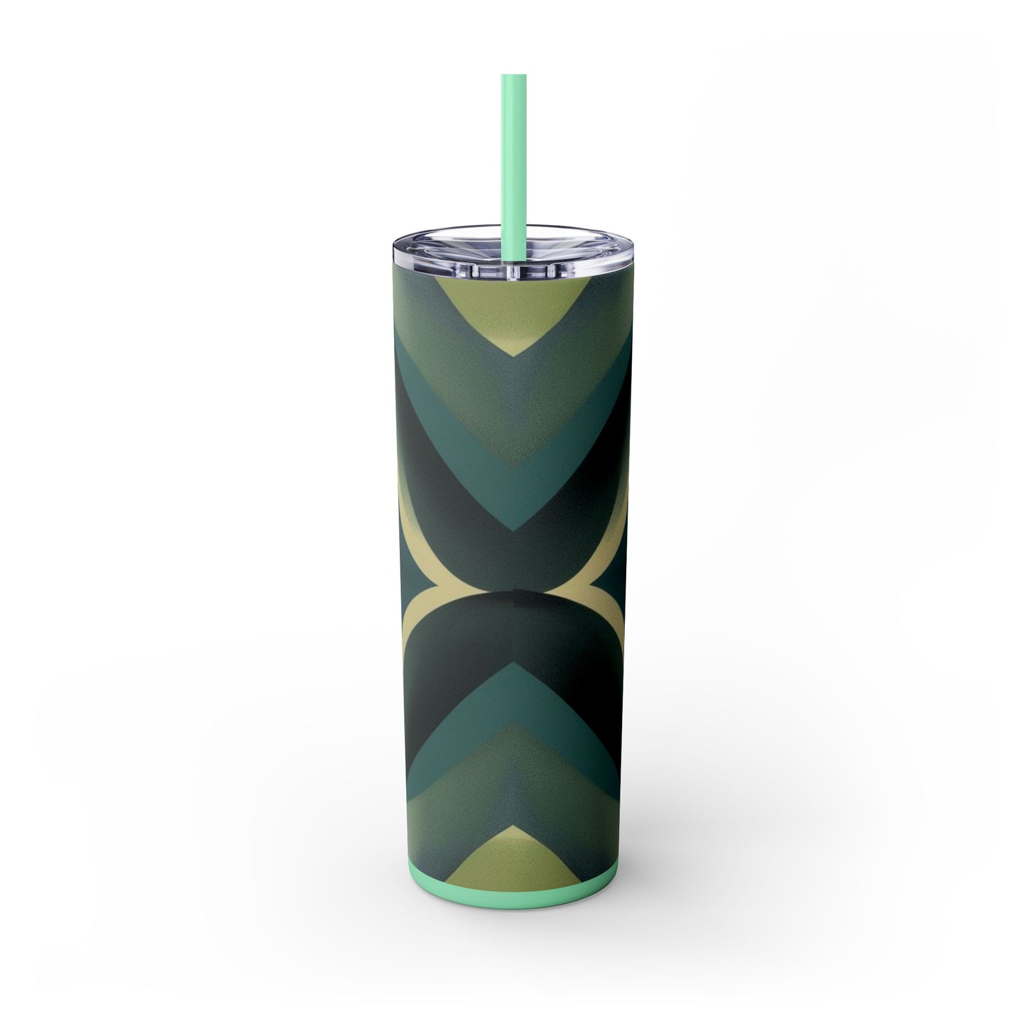 Optical Illusion Skinny Tumbler with Straw, 20oz