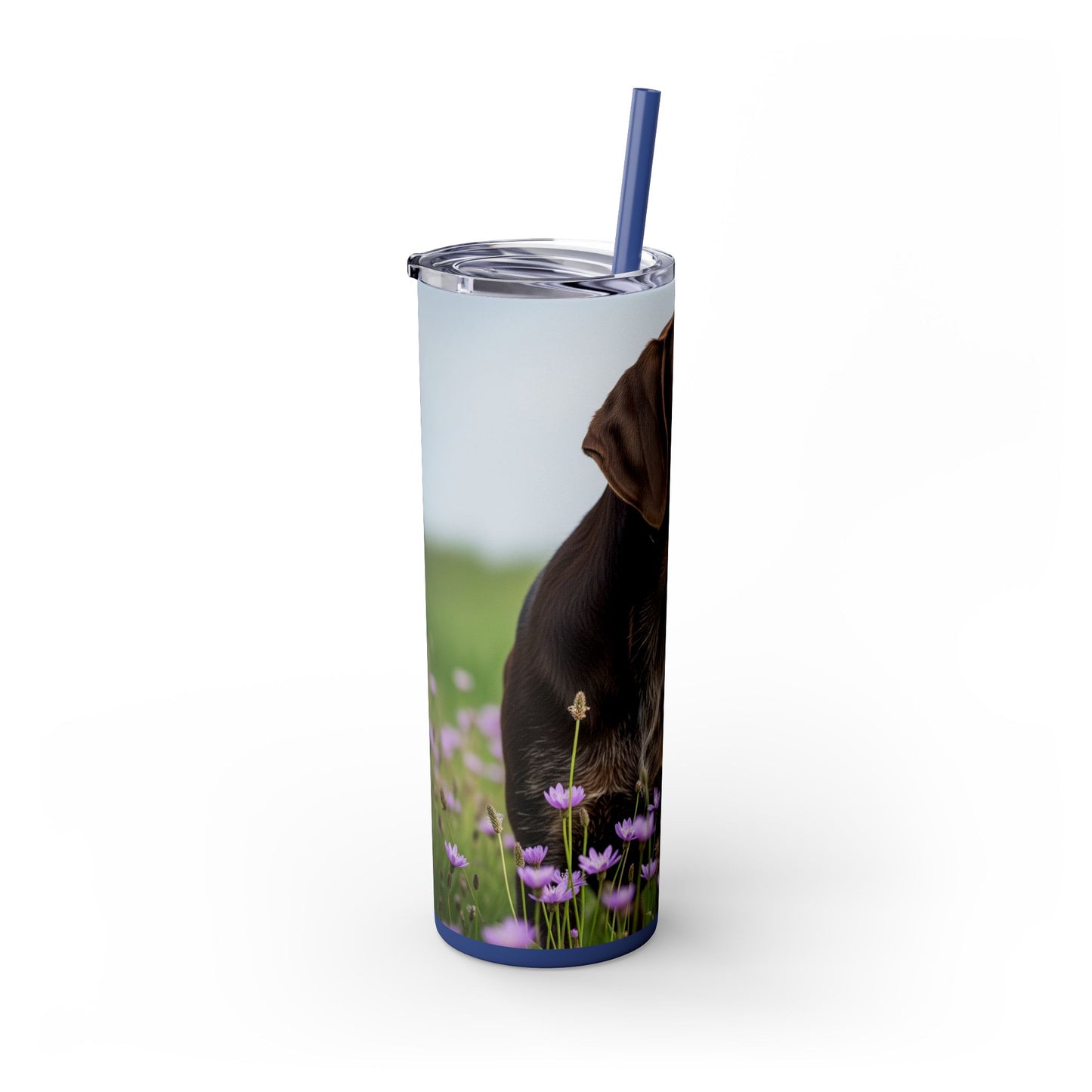 German Wirehaired Pointer Tumbler with Straw, 20oz