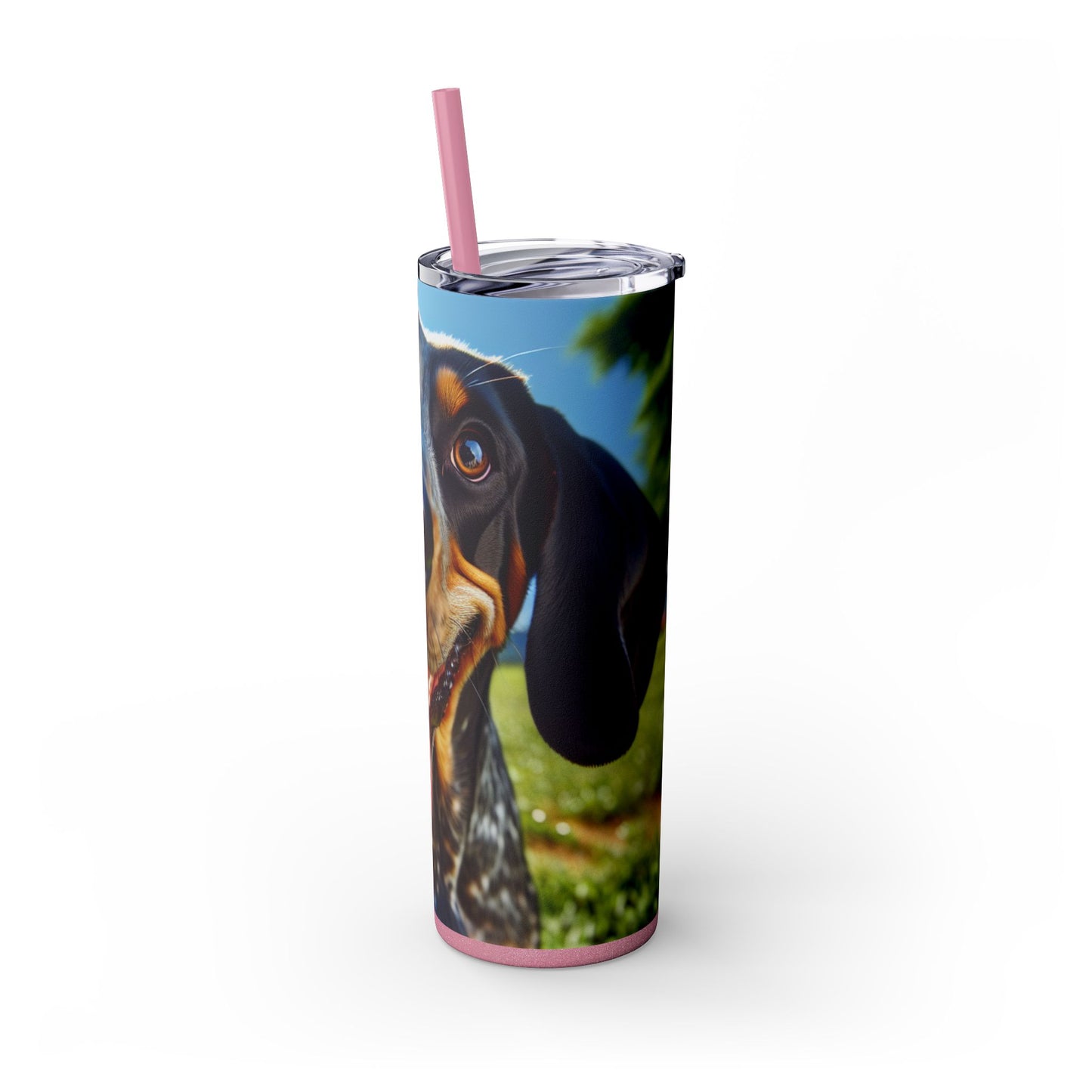 Bluetick Coonhound Tumbler with Straw, 20oz