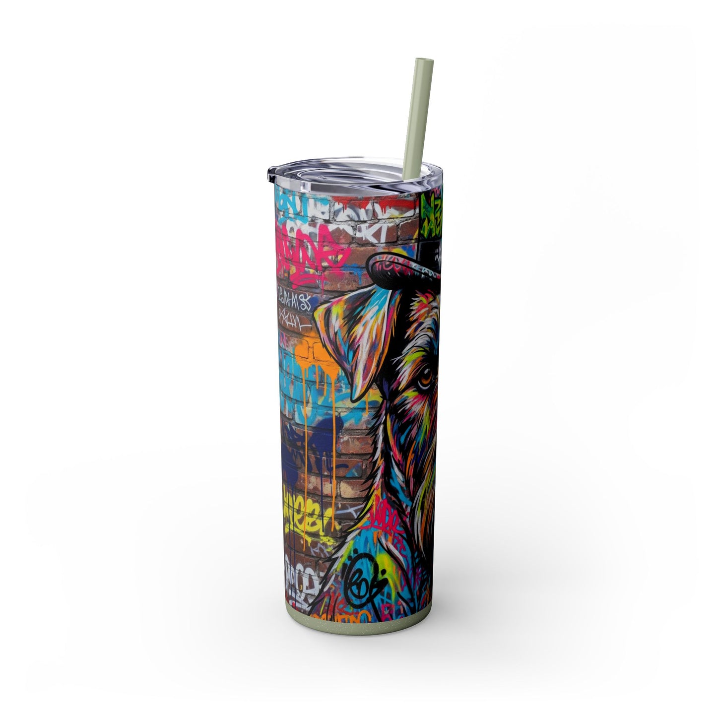Teddy Roosevelt Terrier Tumbler with Straw, 20oz