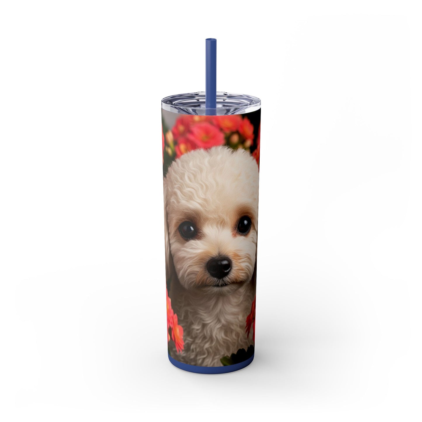 Miniature Poodle Tumbler with Straw, 20oz