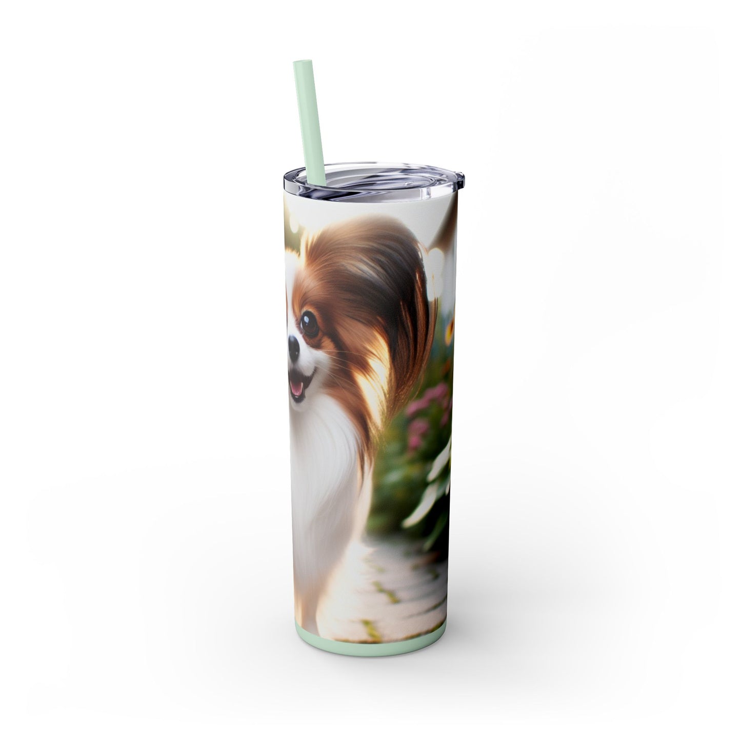 Papillon Skinny Tumbler with Straw, 20oz
