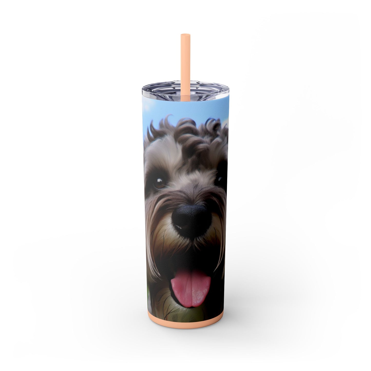 Schnoodle Skinny Tumbler with Straw, 20oz