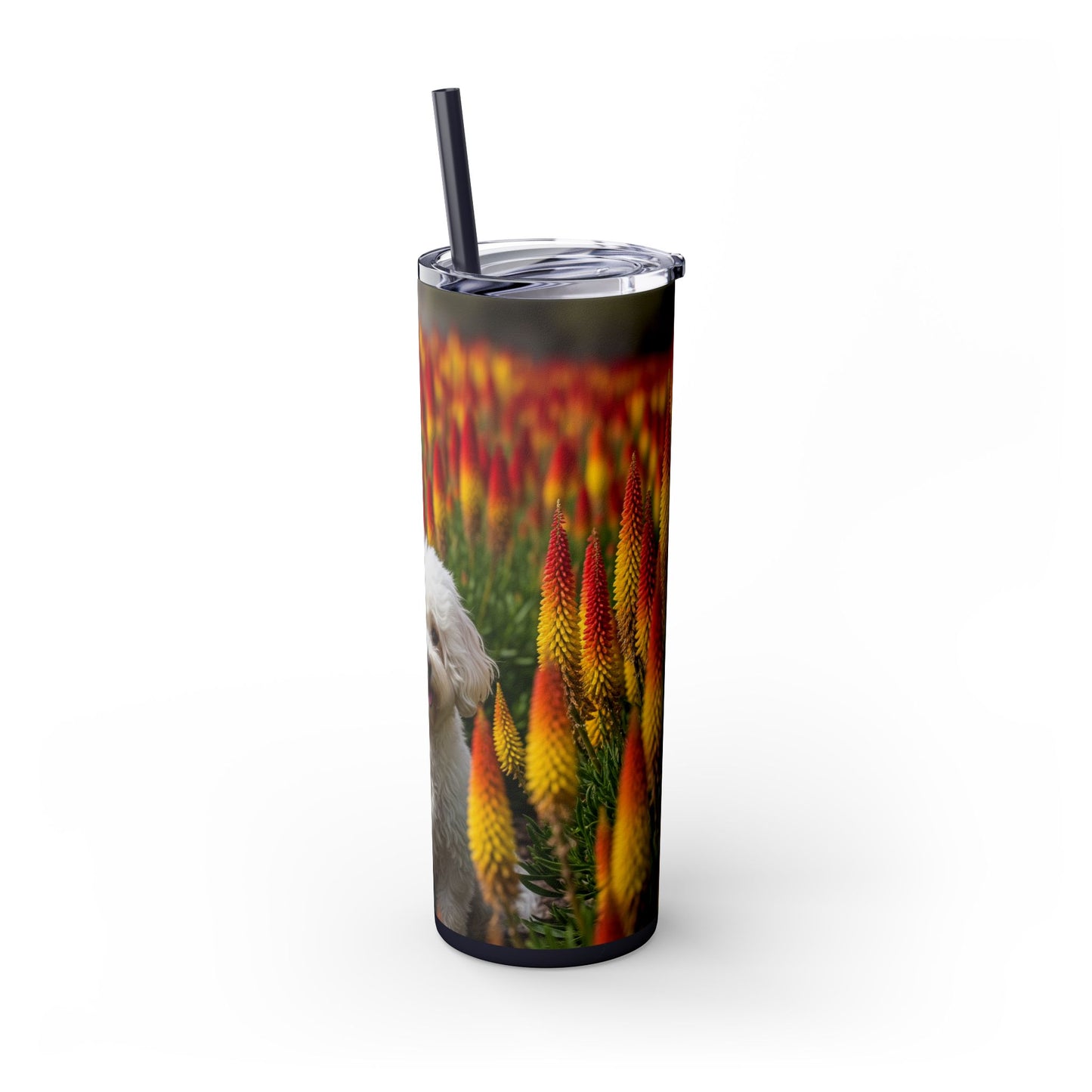 Bichonpoo Tumbler with Straw, 20oz