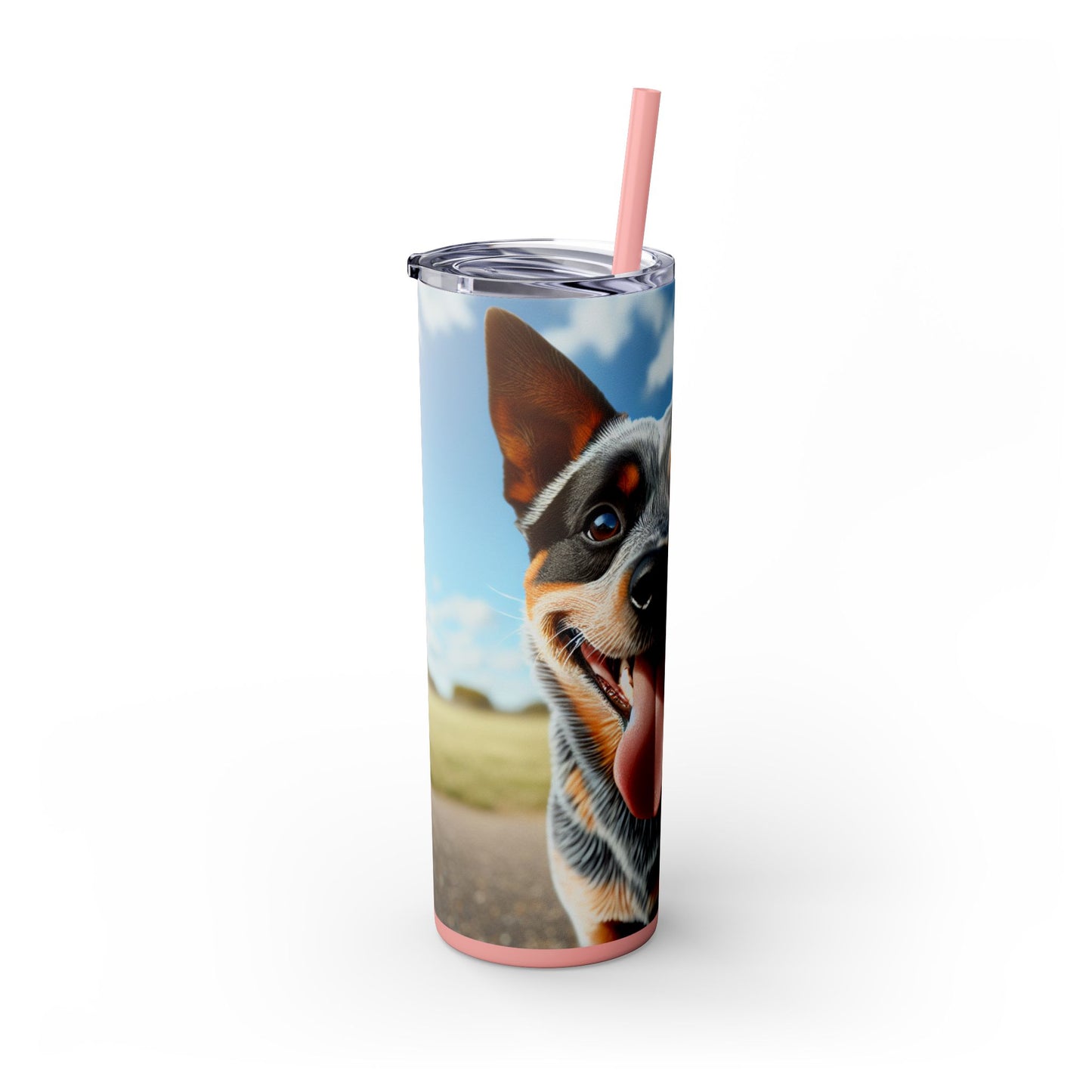 Australian Stumpy Tail Cattle Dog Tumbler with Straw, 20oz