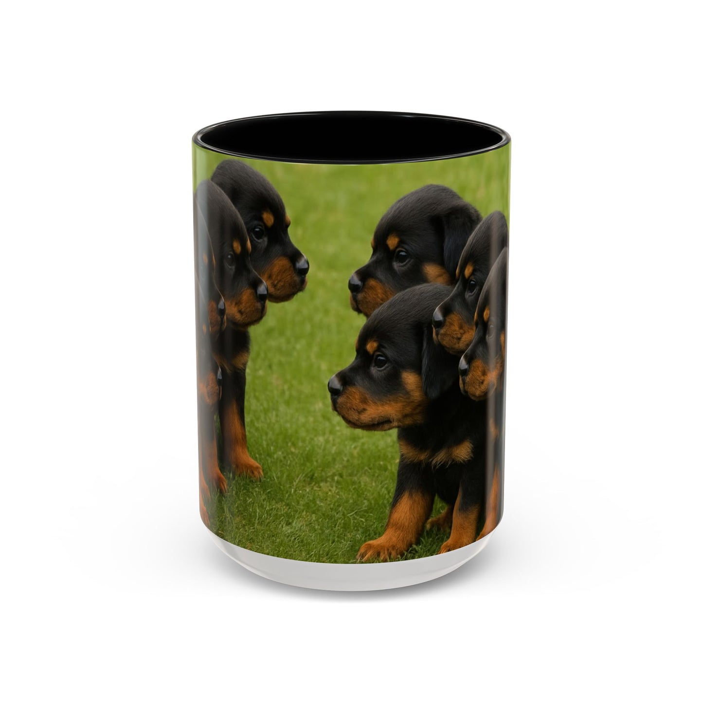 Rottweiler puppies Accent Coffee Mug - Perfect Gift for Dog Lovers