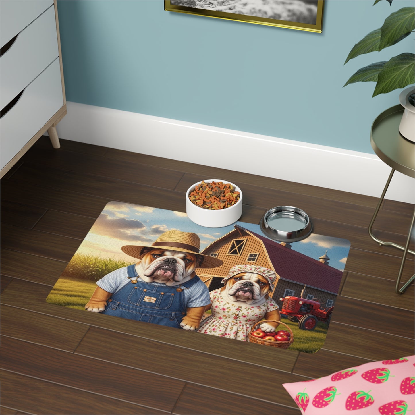 Pet Food Mat (12x18) - Bulldog