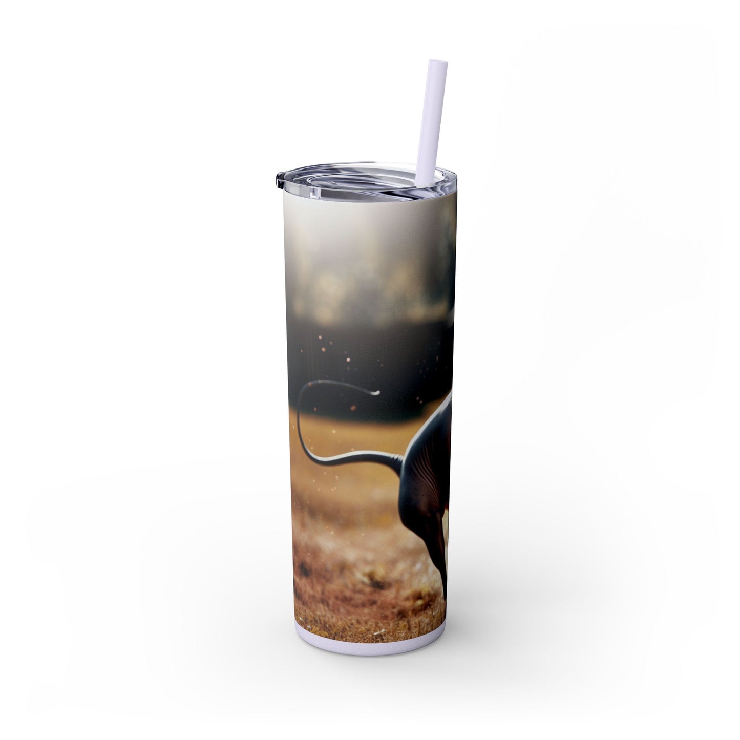 American Hairless Terrier Tumbler with Straw, 20oz