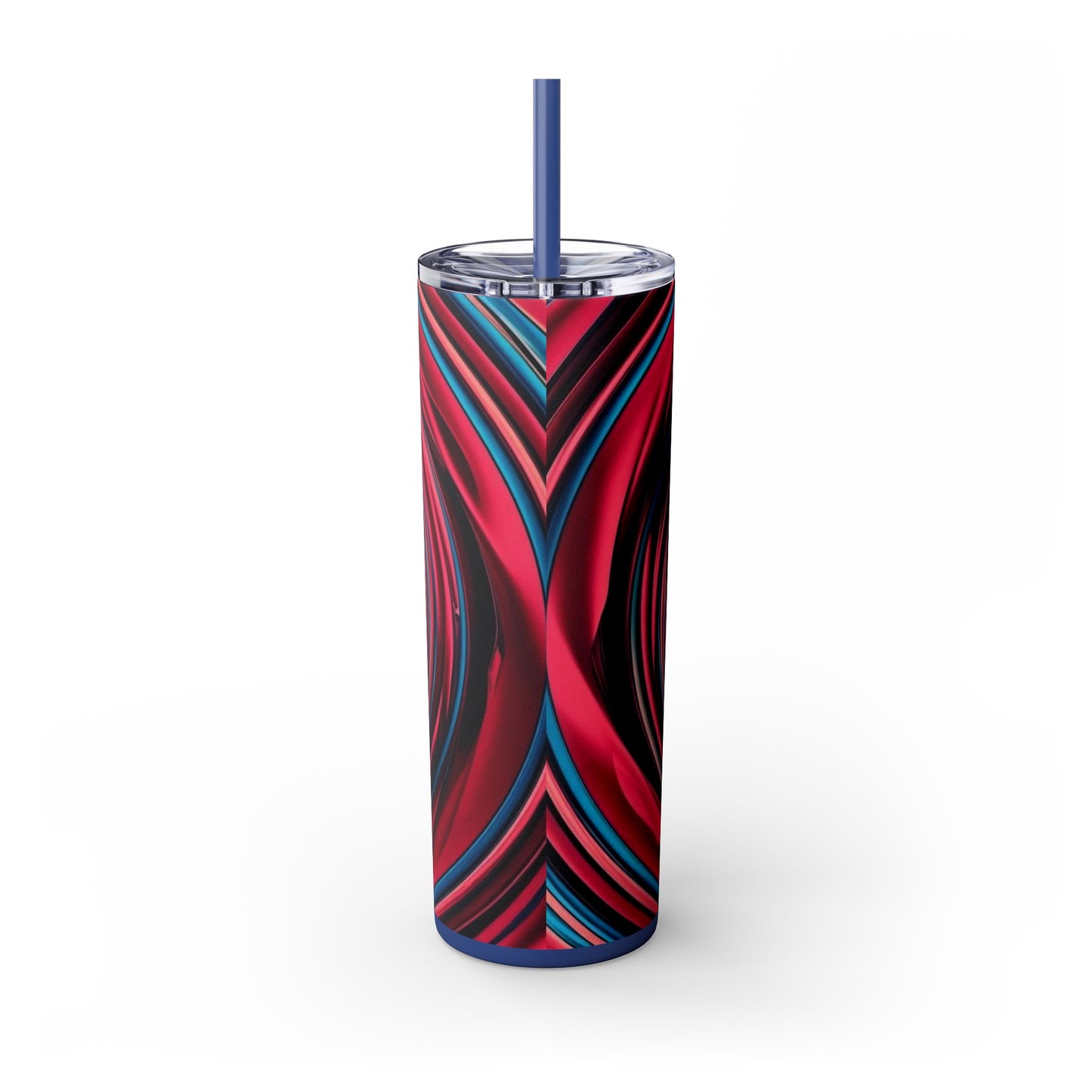 Optical Illusion Skinny Tumbler with Straw, 20oz