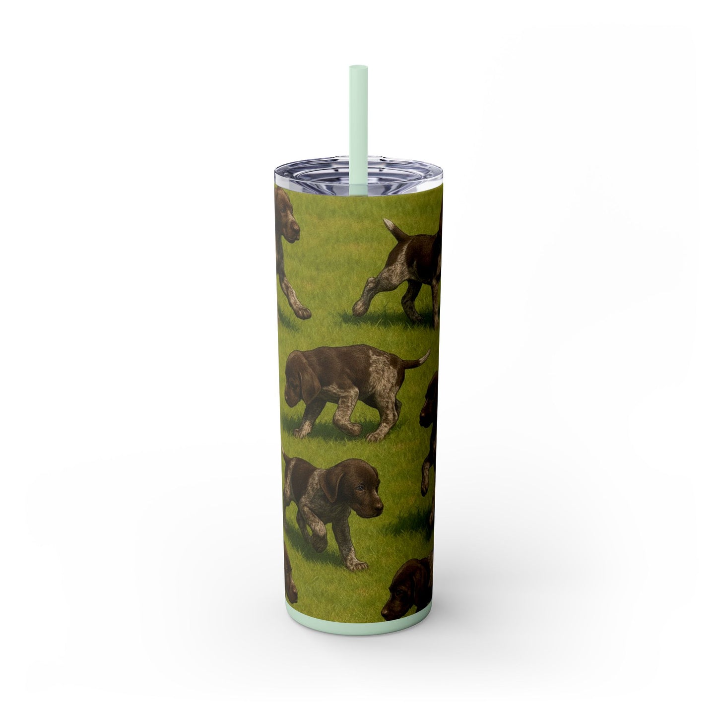 German Shorthaired Pointer puppies Tumbler with Straw, 20oz