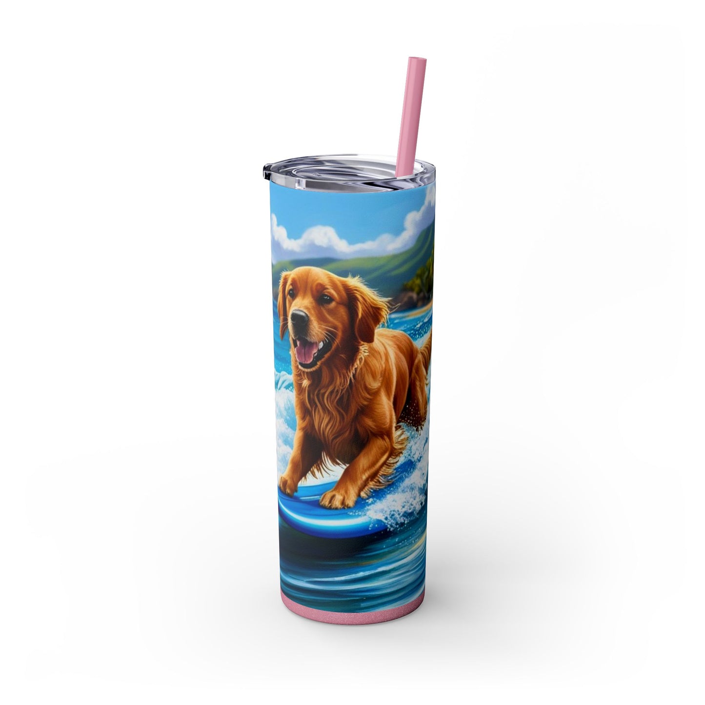 Surf Dogs Tumbler with Straw, 20oz