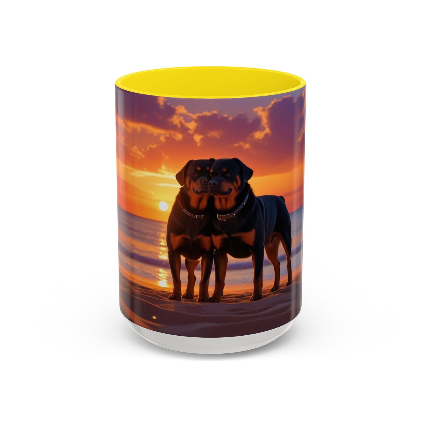 Rottweiler Love Accent Coffee Mug - Perfect Gift for Dog Lovers