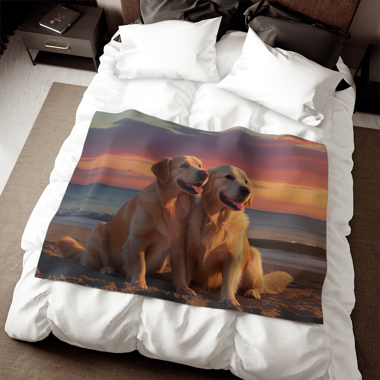 Golden Retriever Love Sweatshirt Blanket