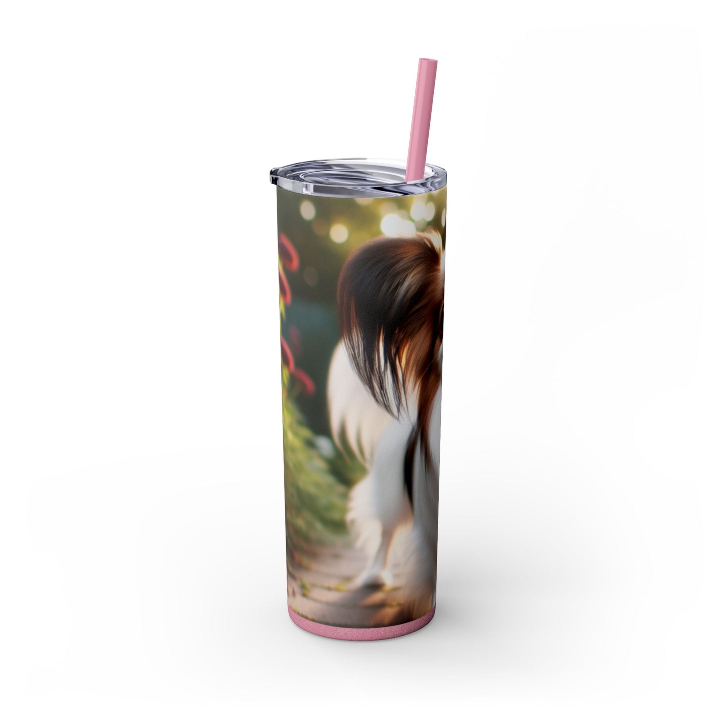 Papillon Skinny Tumbler with Straw, 20oz