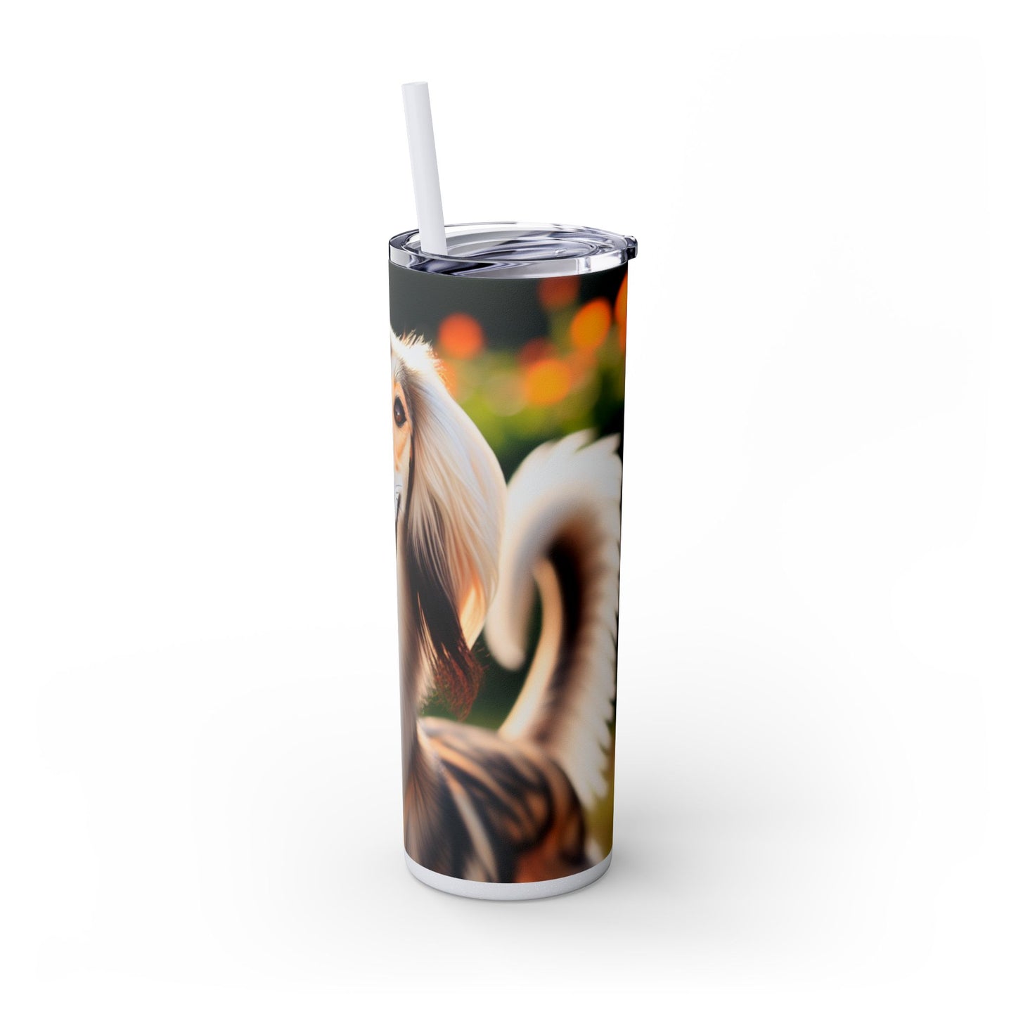 Saluki Skinny Tumbler with Straw, 20oz