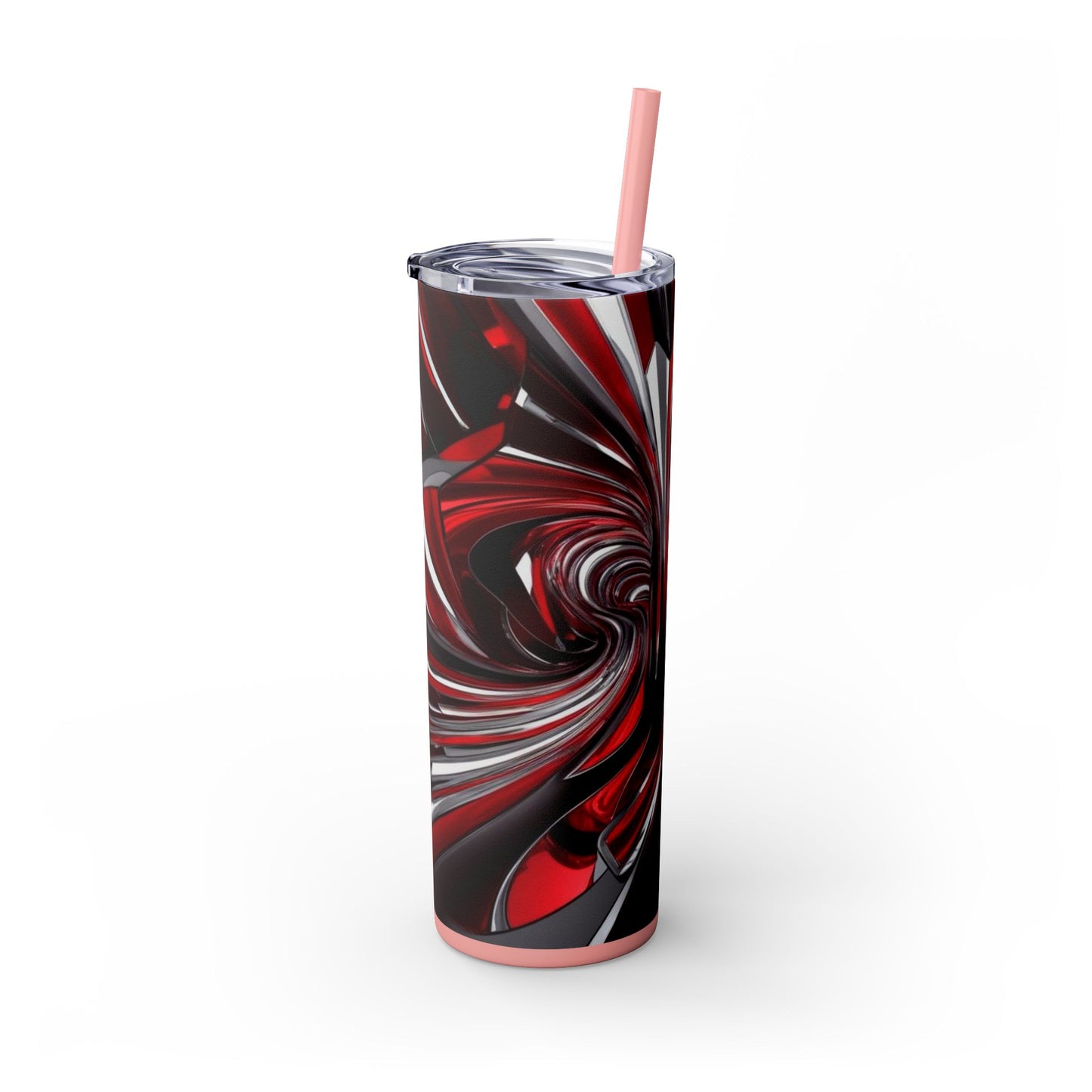 Optical Illusion Skinny Tumbler with Straw, 20oz