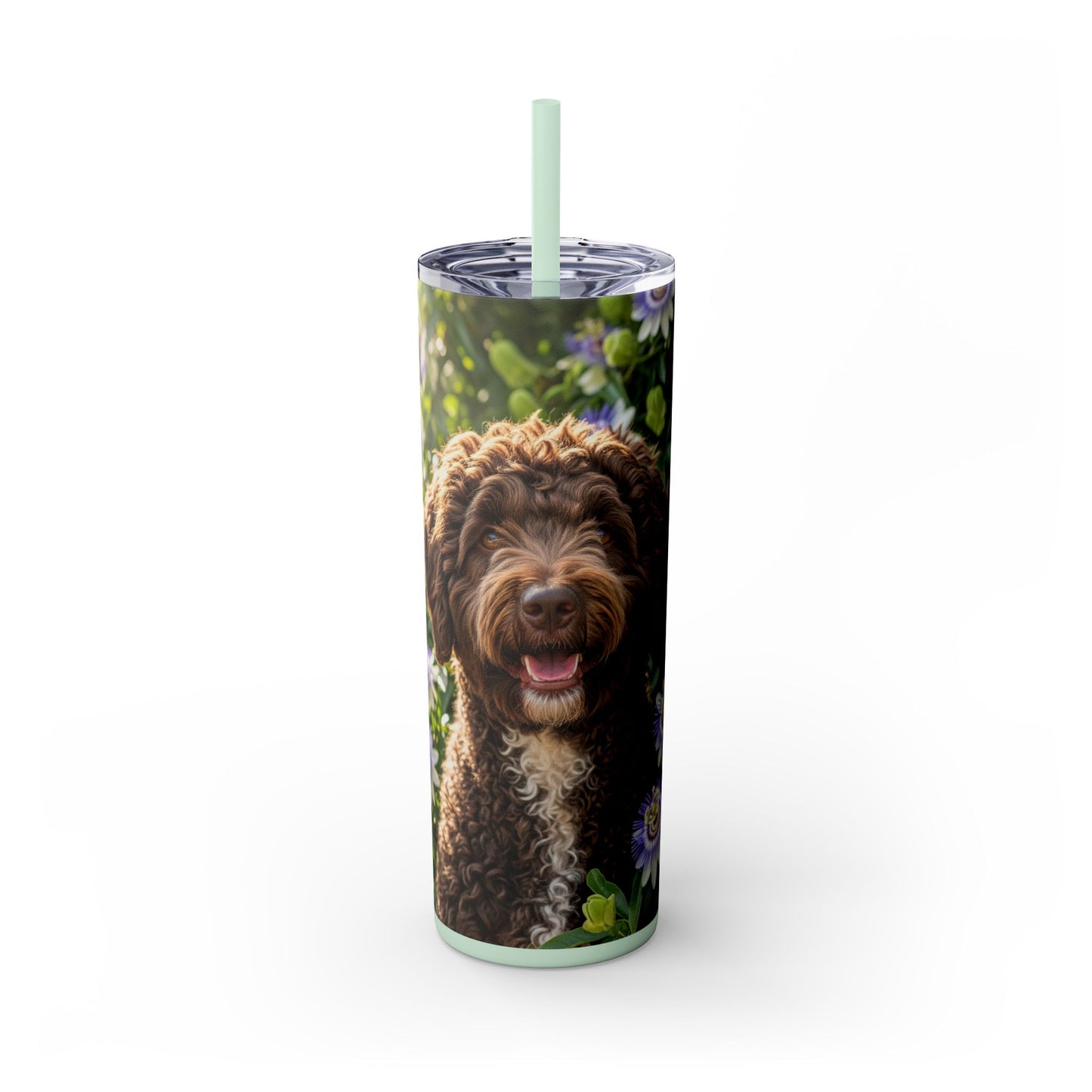 Spanish Water Dog Tumbler with Straw, 20oz