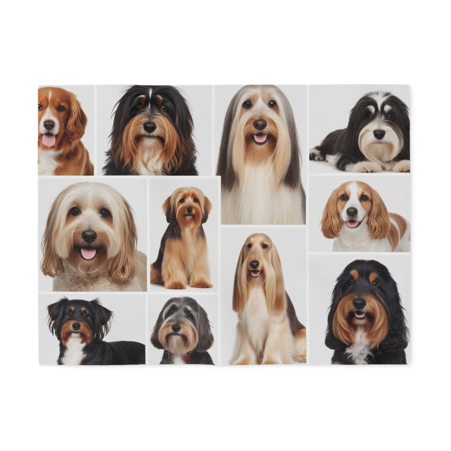 Longhaired Dogs Sweatshirt Blanket