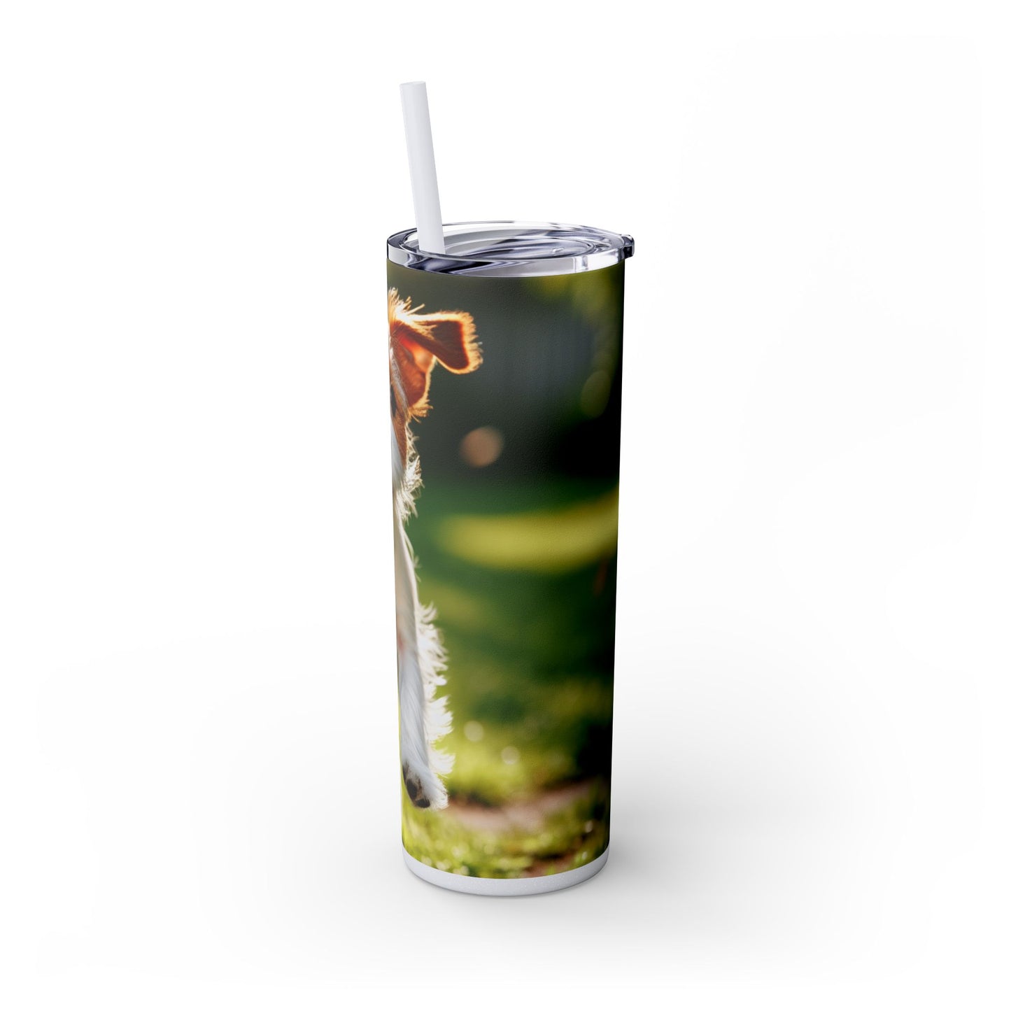 Parson Russell Terrier Skinny Tumbler with Straw, 20oz
