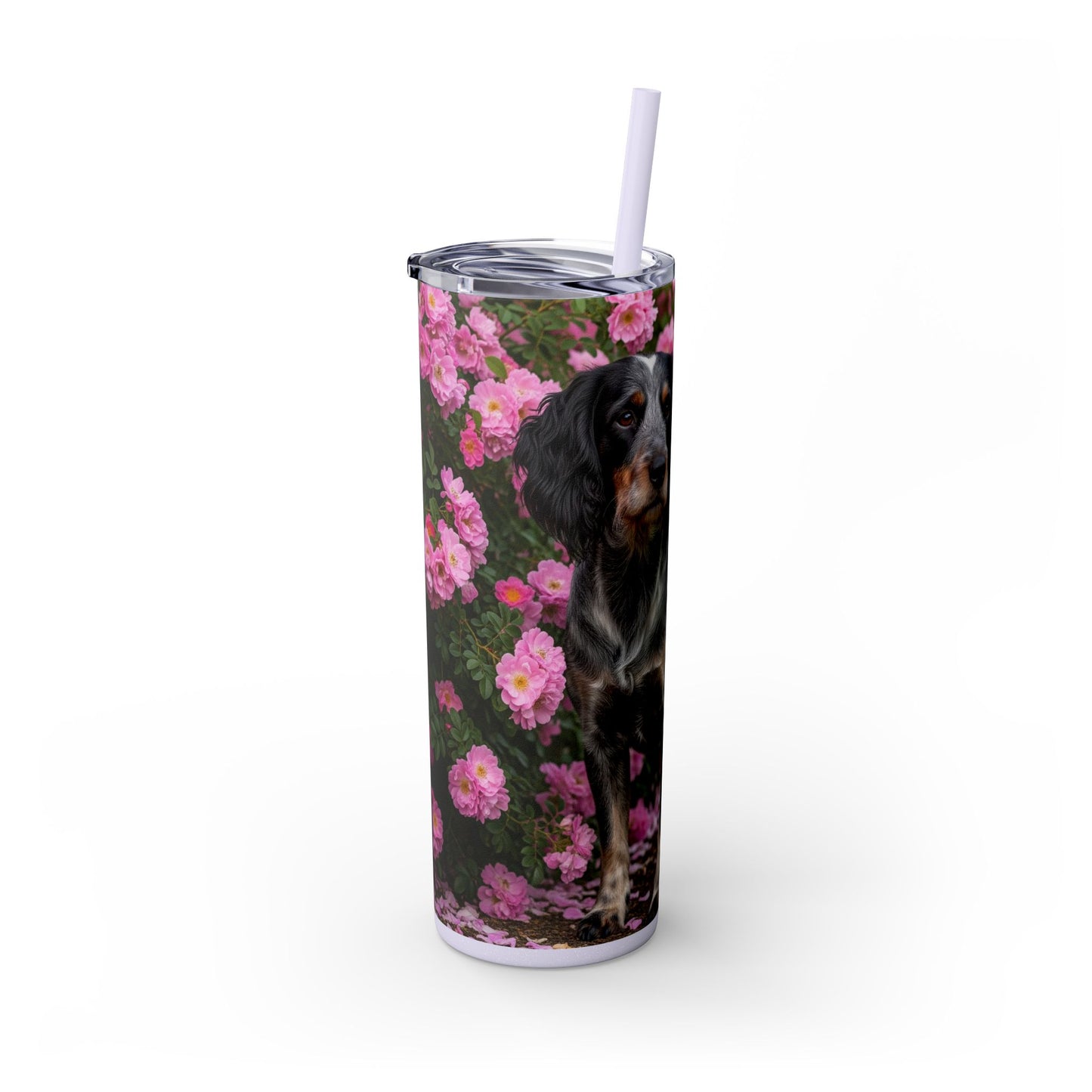 Blue Picardy Spaniel Tumbler with Straw, 20oz