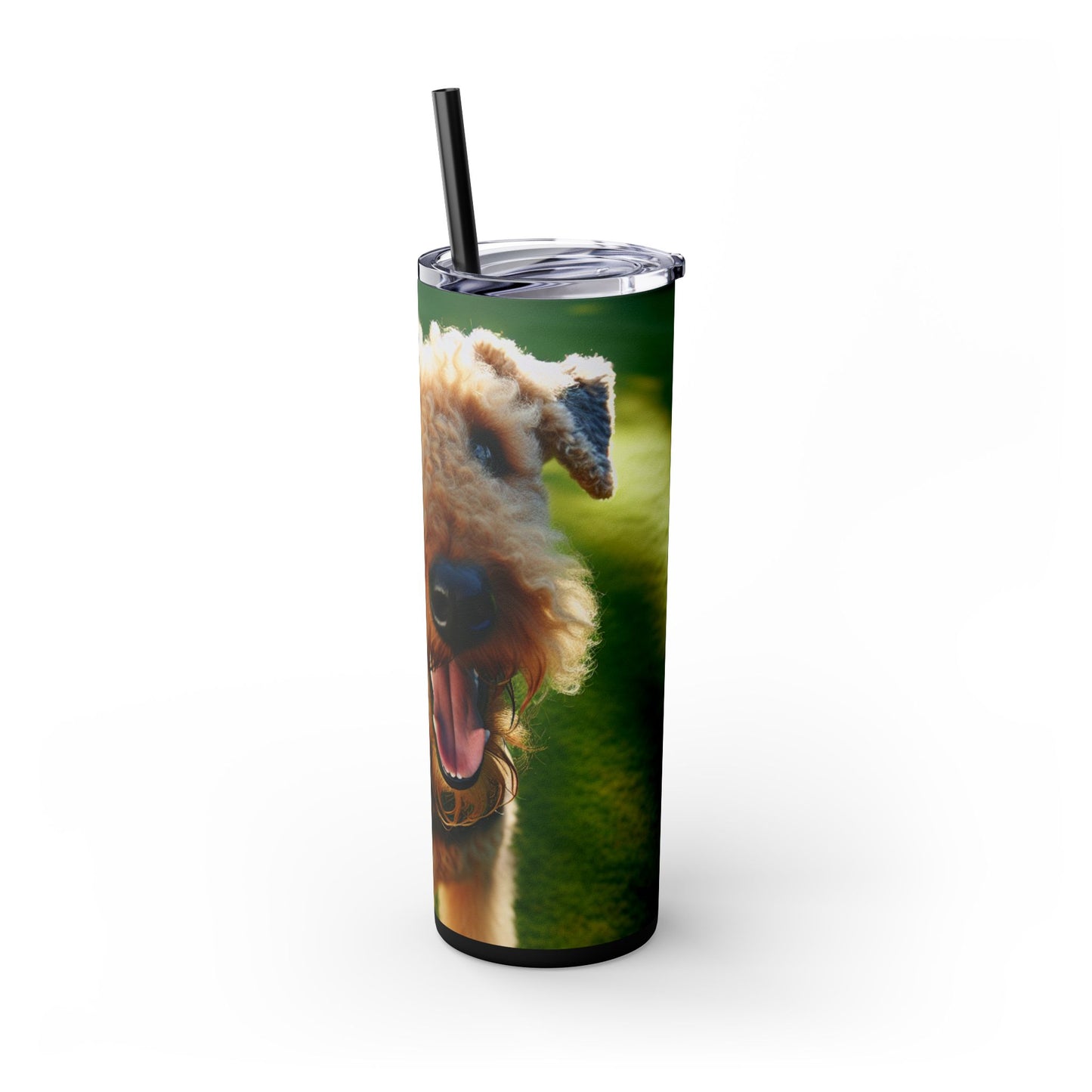 Airedale Terrier Tumbler with Straw, 20oz