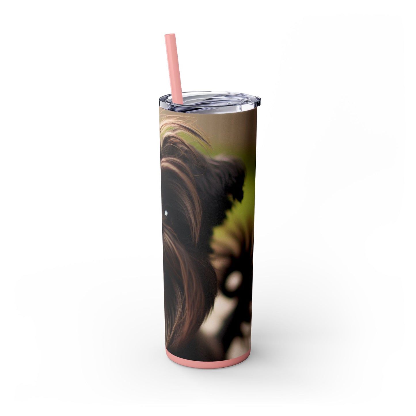Affenpinscher Skinny Tumbler with Straw, 20oz