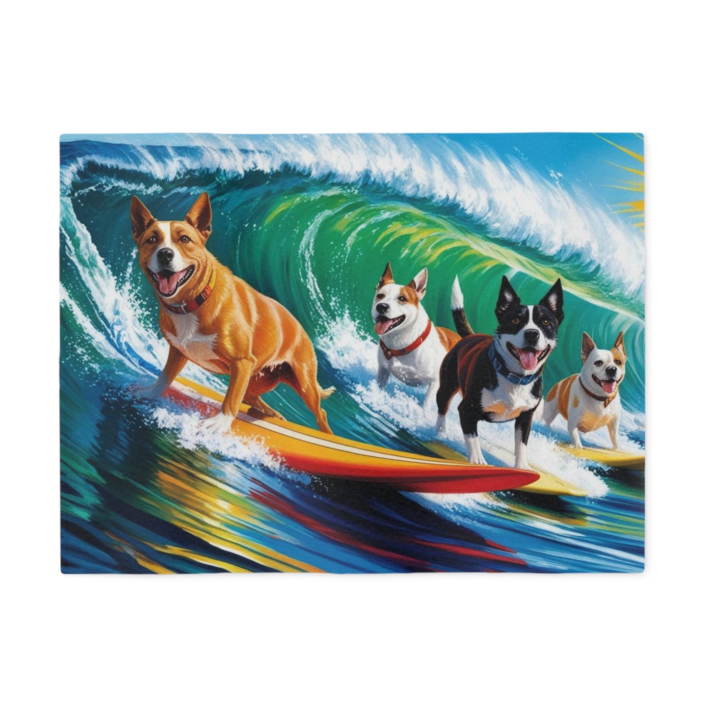 Surf Dogs Sweatshirt Blanket