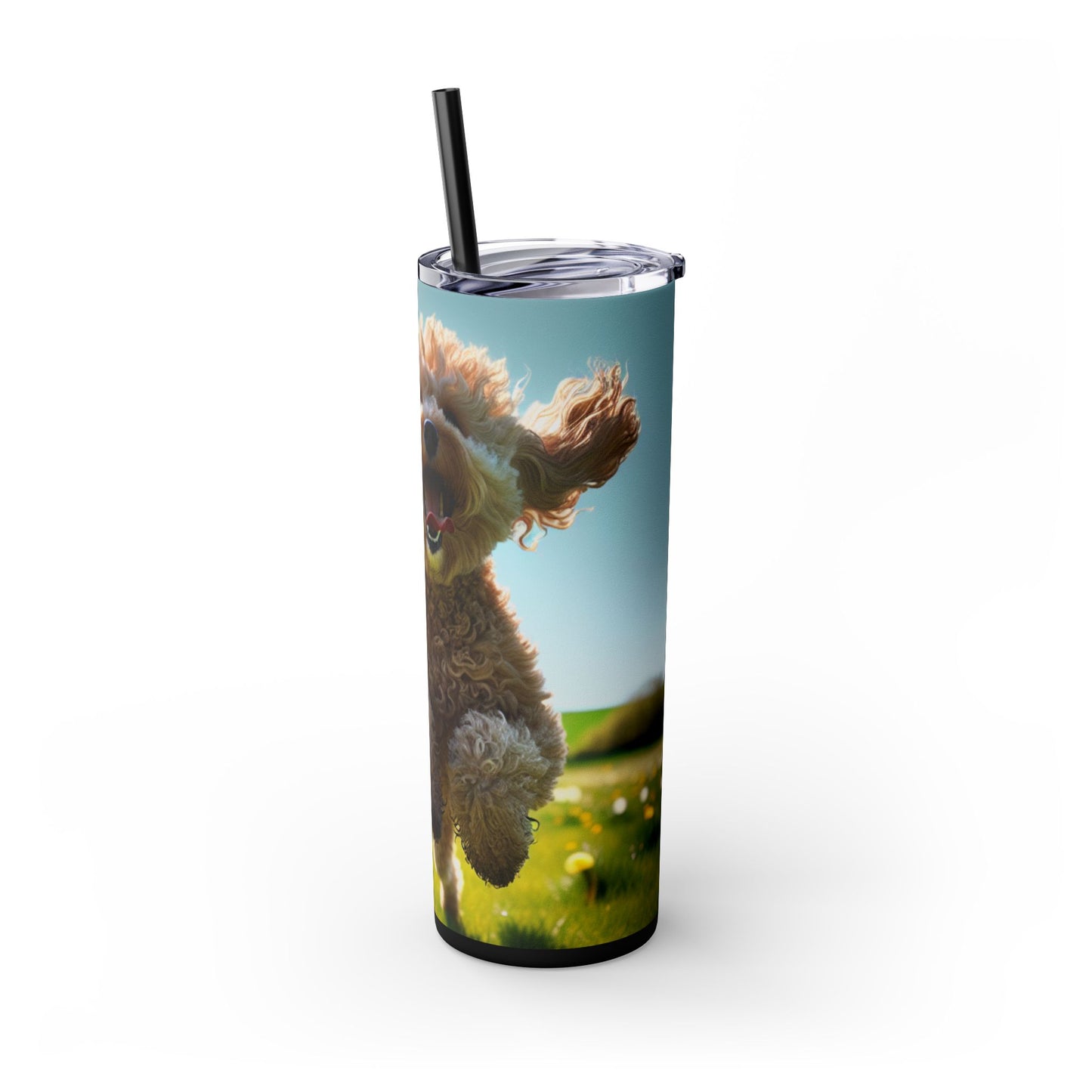 Spoodle Skinny Tumbler with Straw, 20oz