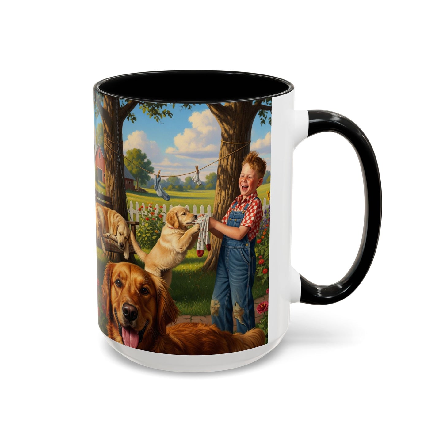Golden Retriever Accent Coffee Mug - Perfect Gift for Dog Lovers