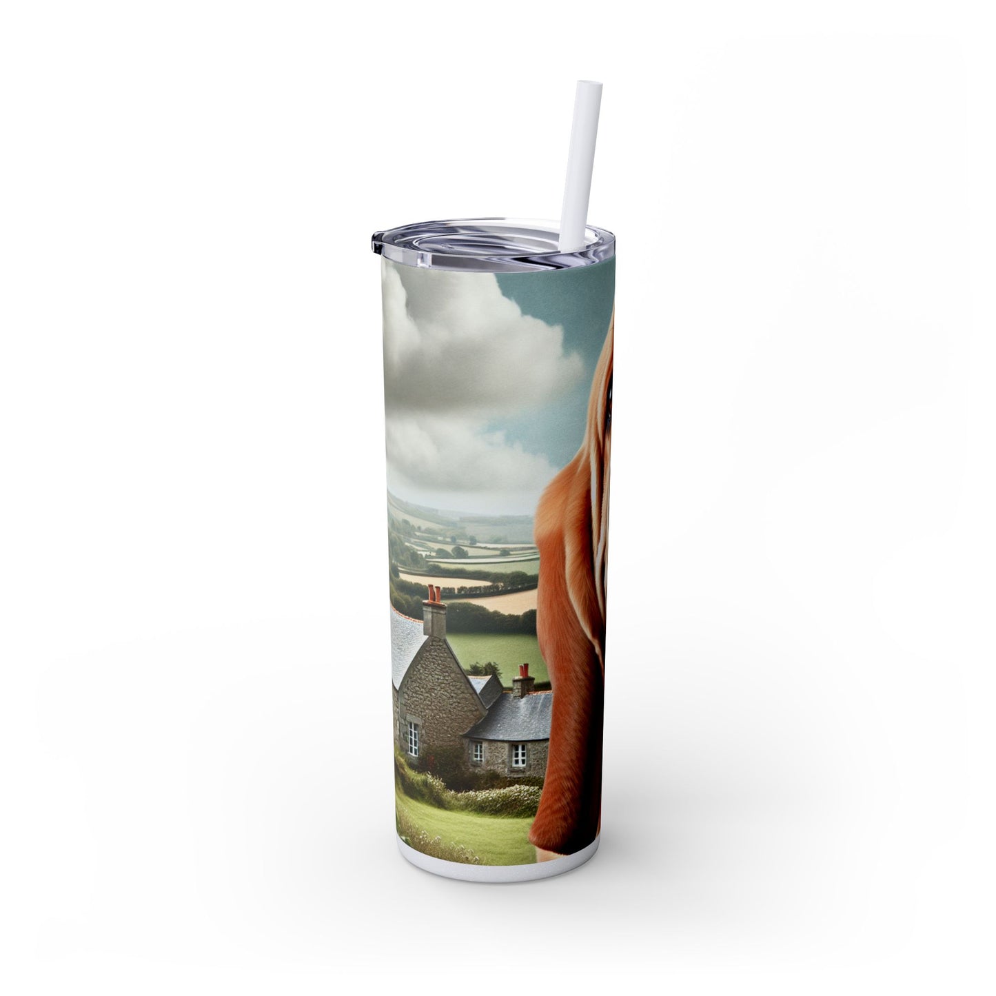 Basset Fauve de Bretagne Tumbler with Straw, 20oz