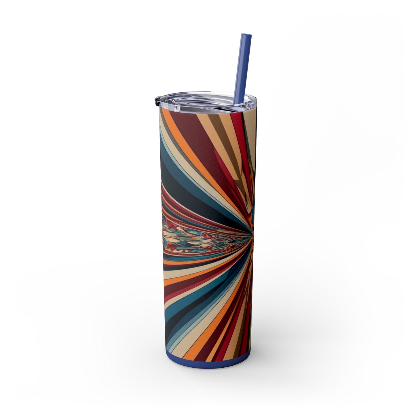 Optical Illusion Skinny Tumbler with Straw, 20oz