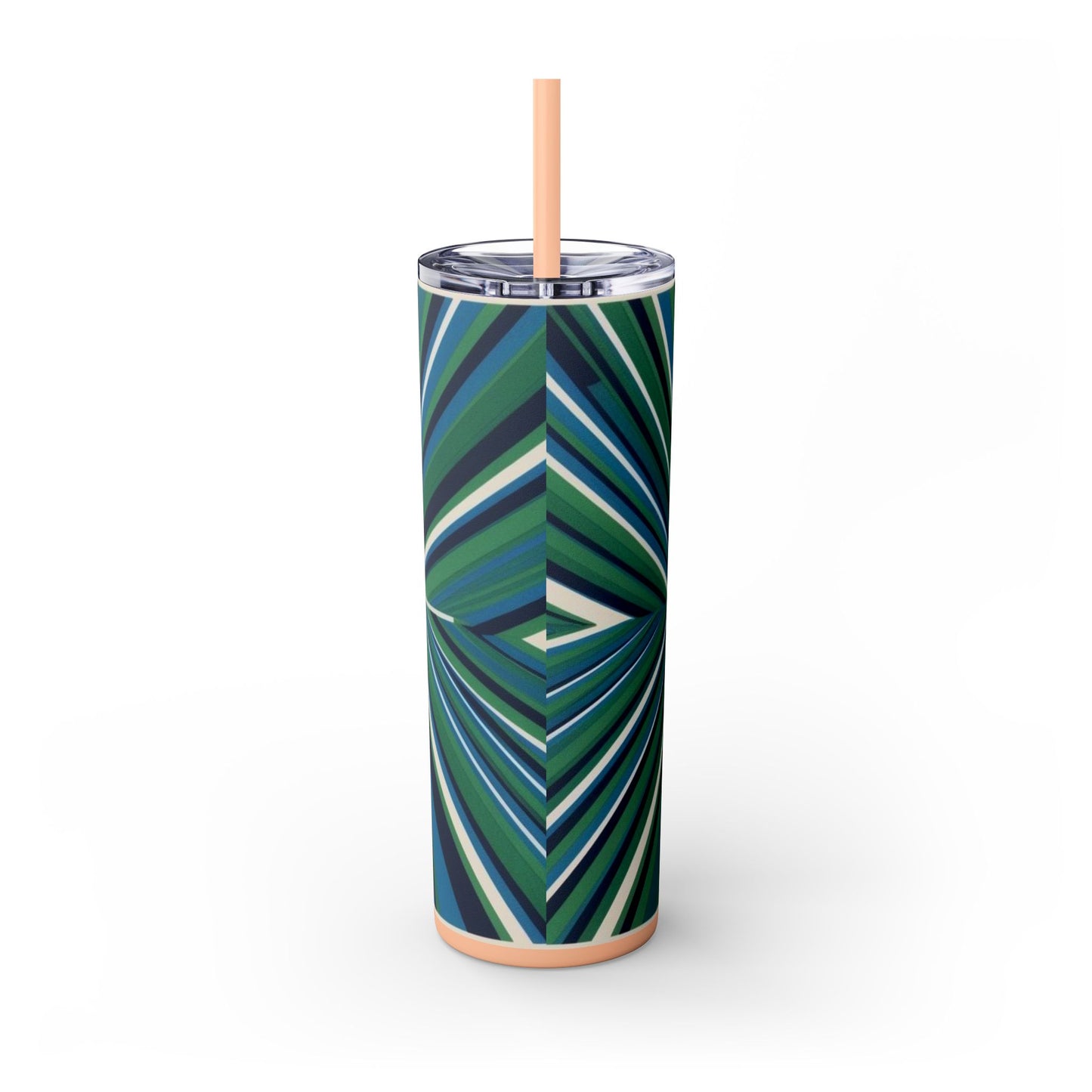Optical Illusion Skinny Tumbler with Straw, 20oz