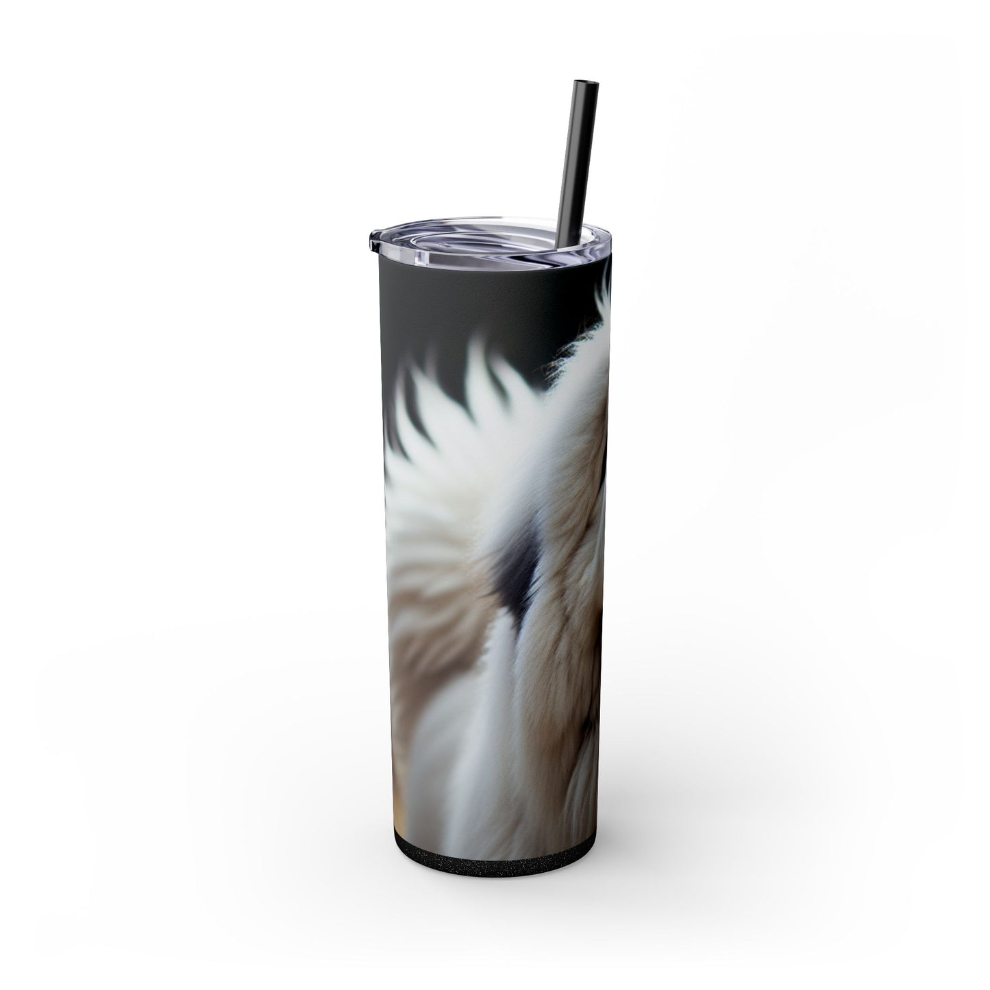 Tatra Shepherd Dog Skinny Tumbler with Straw, 20oz