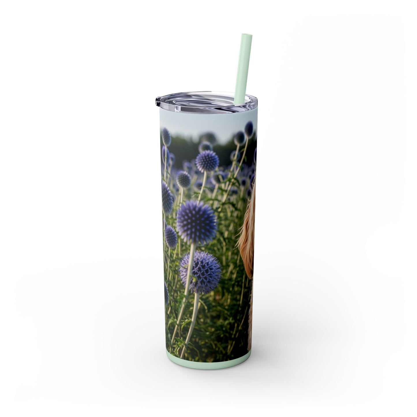 Spoodle Skinny Tumbler with Straw, 20oz