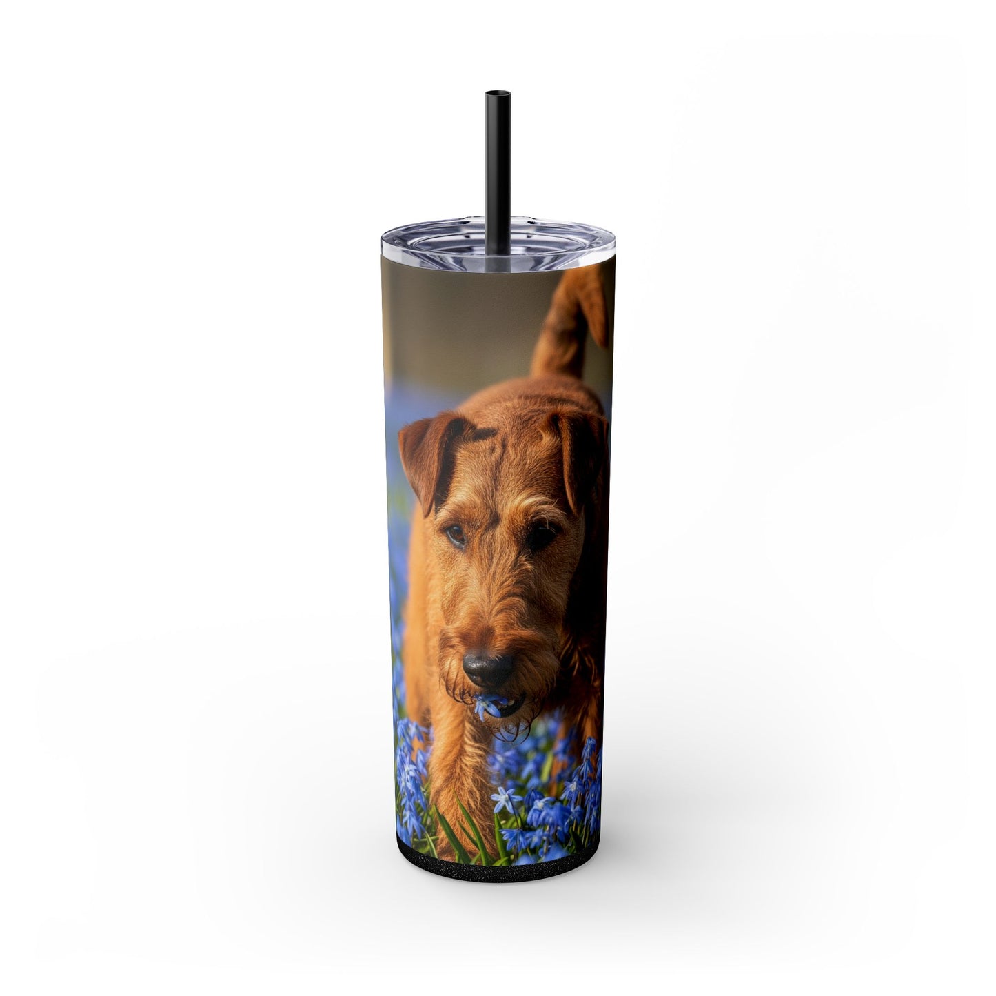 Irish Terrier Skinny Tumbler with Straw, 20oz