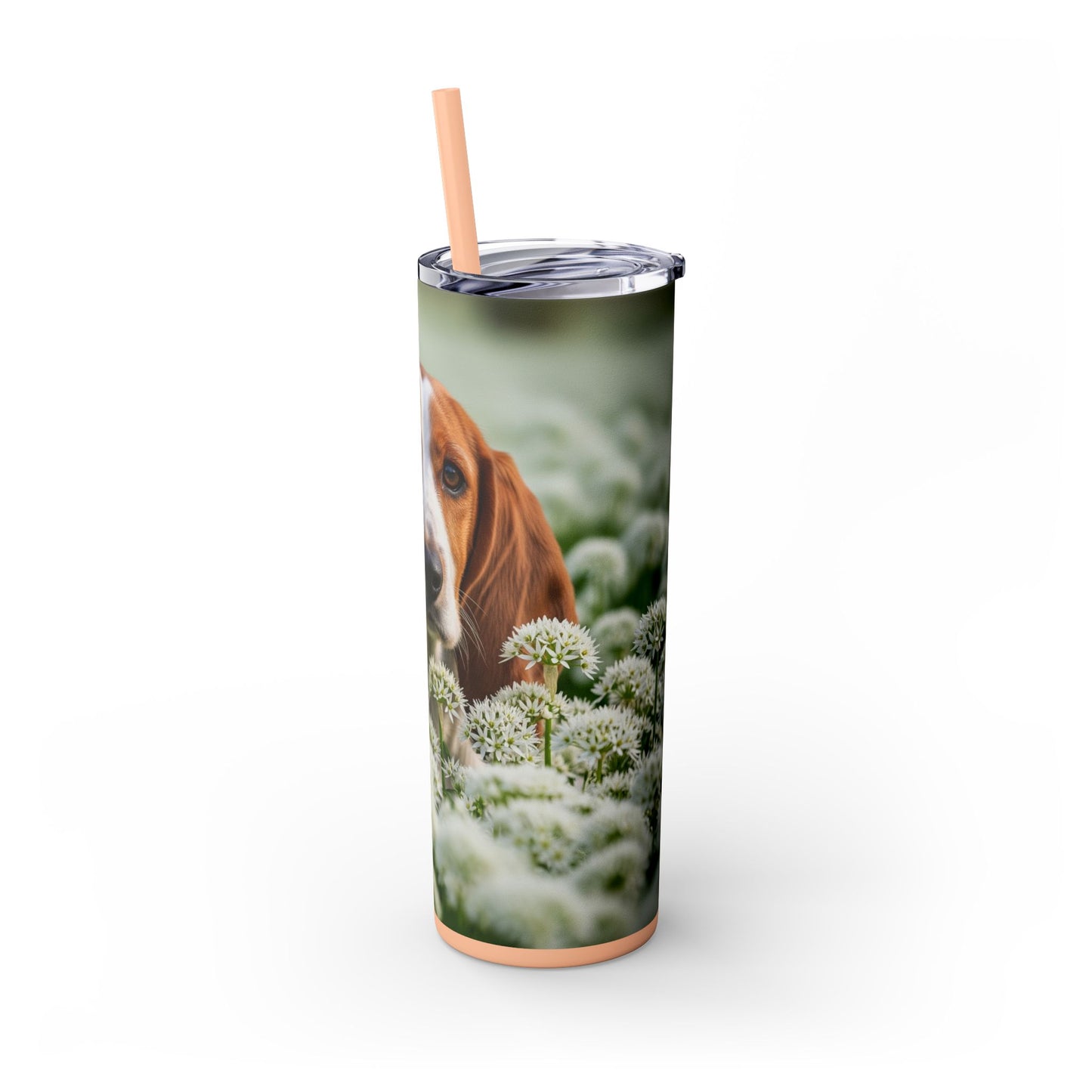 Petit Basset Griffon Vendeen Skinny Tumbler with Straw, 20oz