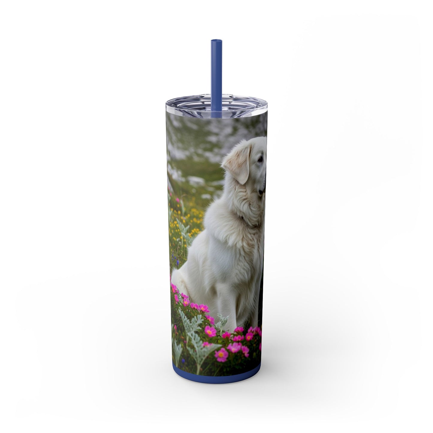 Slovensky Cuvac Tumbler with Straw, 20oz
