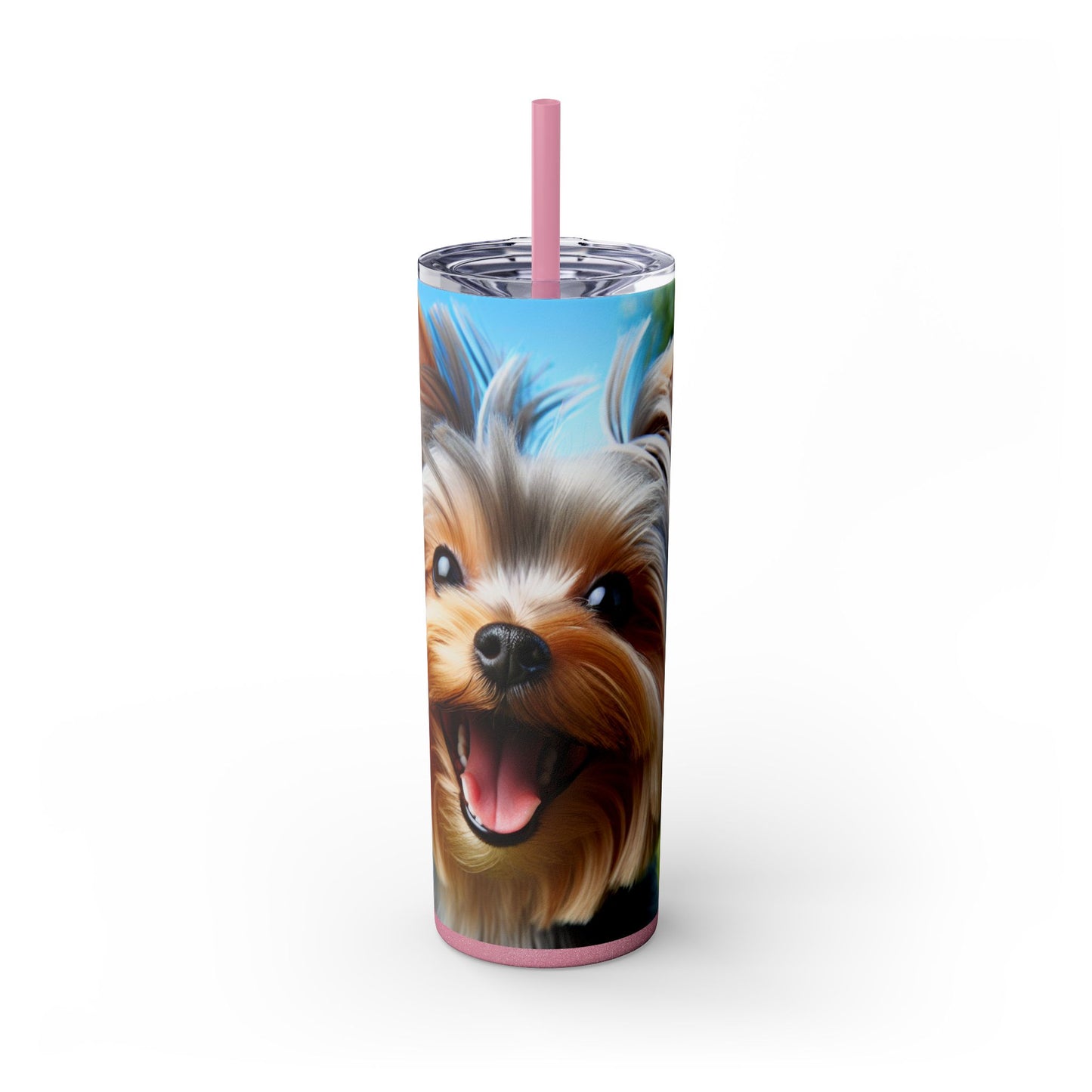 Australian Silky Terrier Tumbler with Straw, 20oz