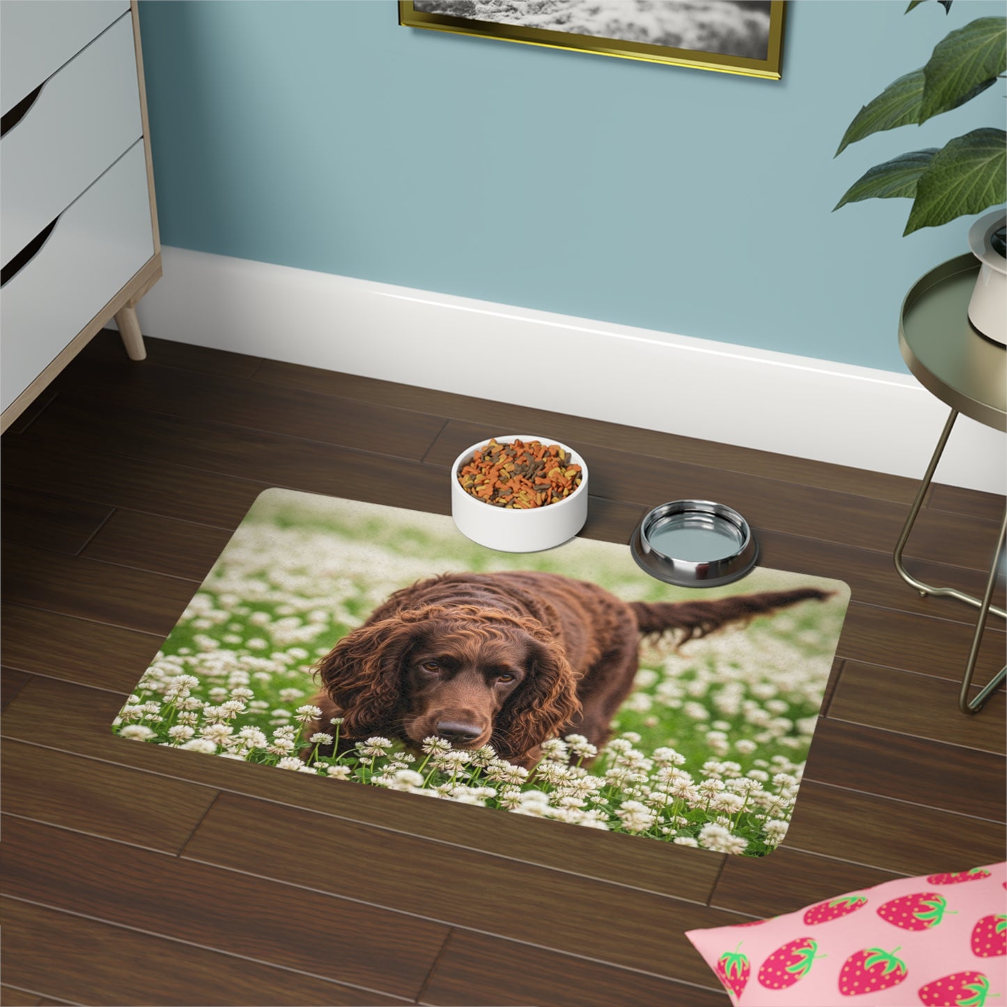 Pet Food Mat (12x18) - Irish Water Spaniel