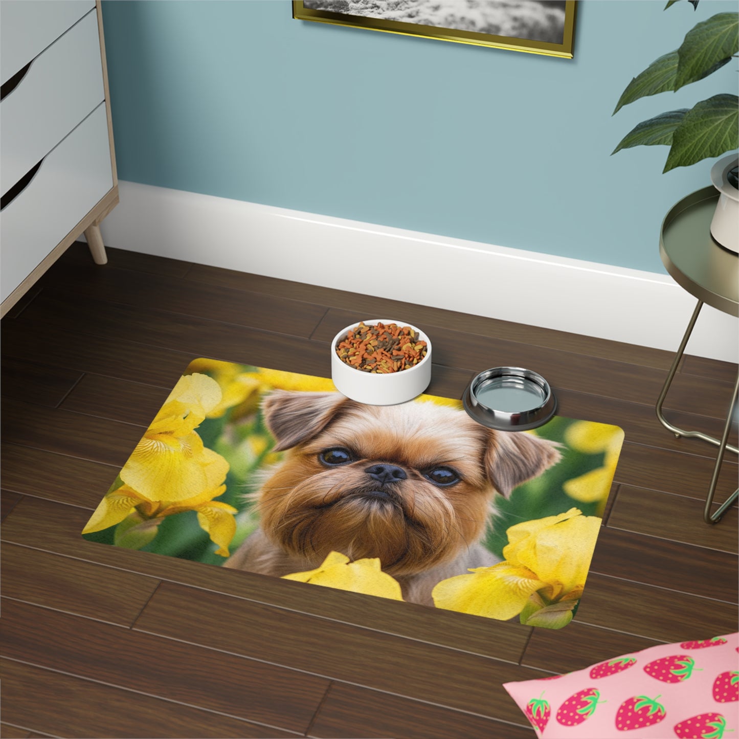 Pet Food Mat (12x18) - Silky Brussels